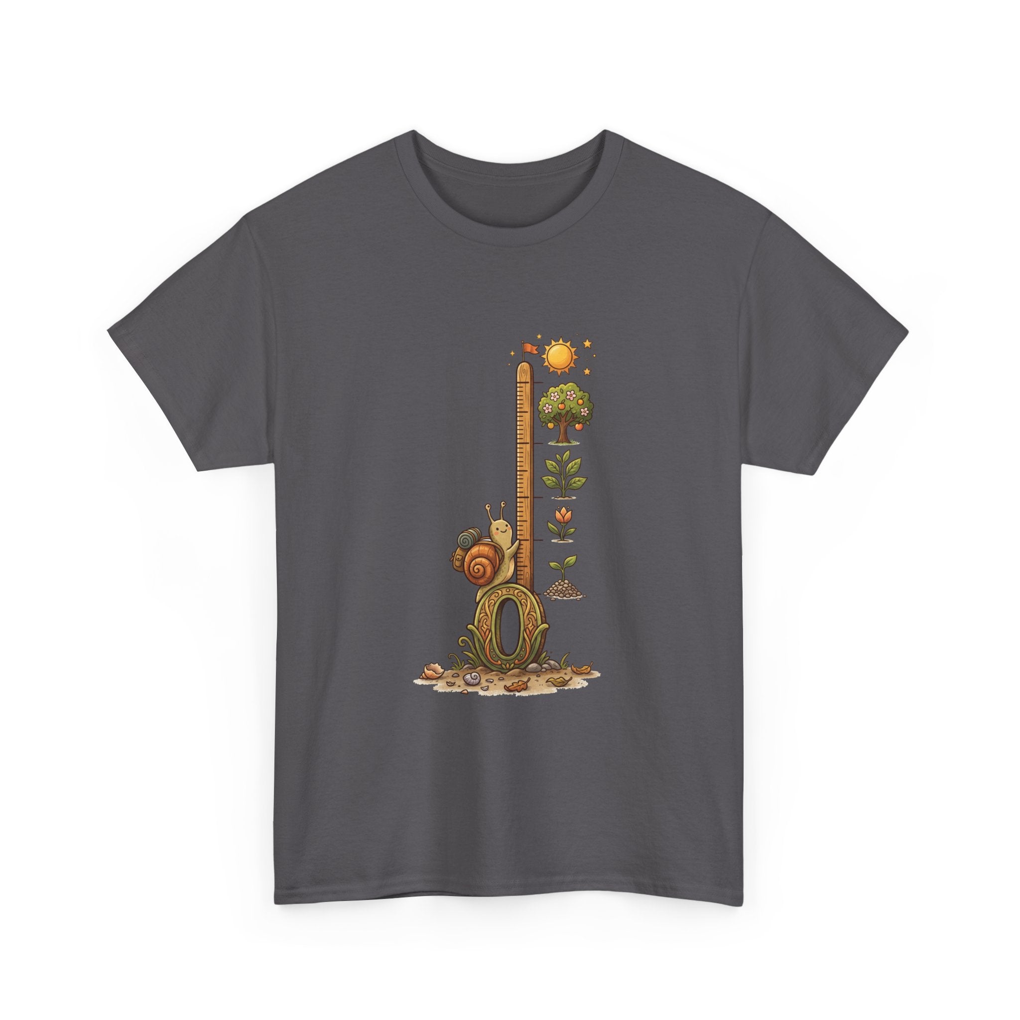 Growth Meter Graphic Tee — Cute Bear Planting Height Chart T-Shirt
