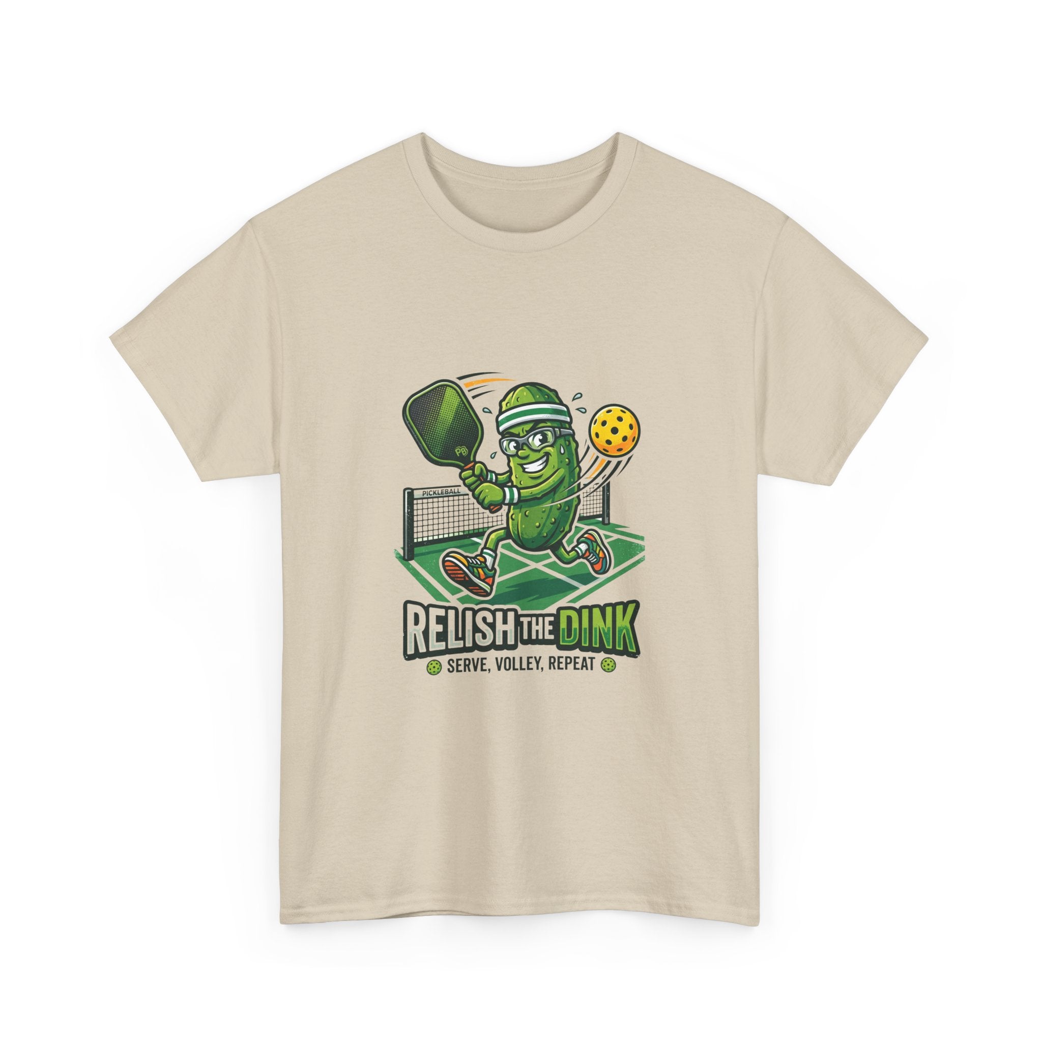 Pickleball 'Relish the Dink' T-Shirt – Funny Pickle Character Paddle Tee