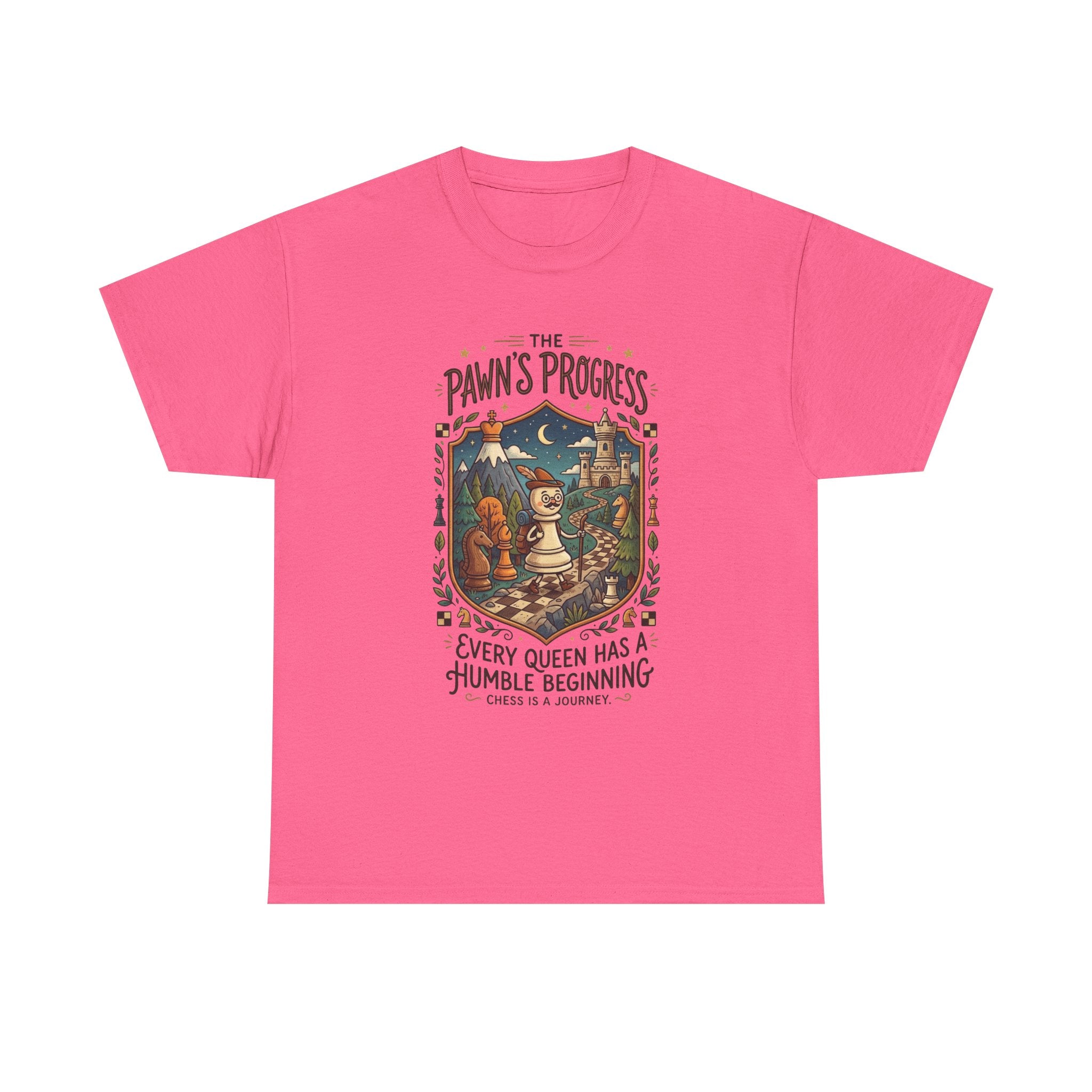 Chess 'The Pawn's Progress' T-Shirt — "Every Queen Has a Humble Beginning" Vintage Style Tee