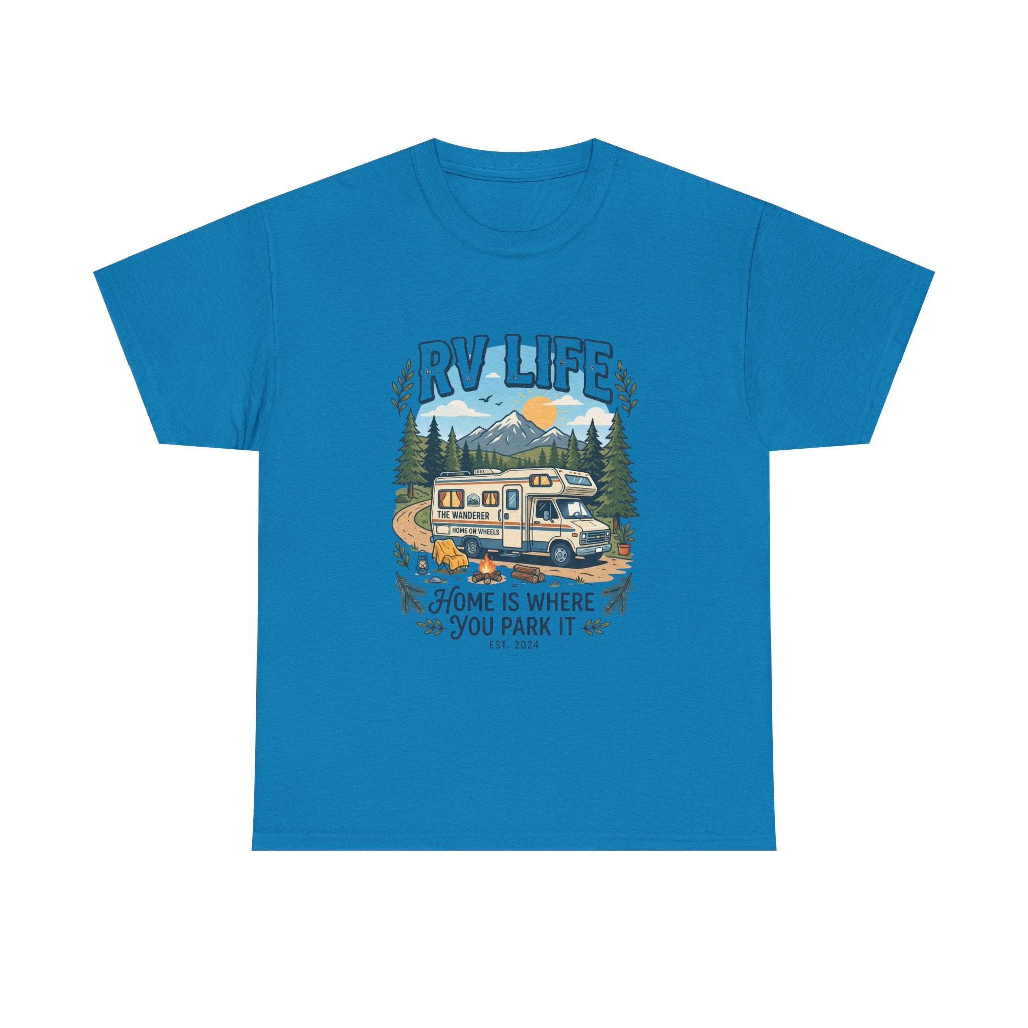 RV Life T-Shirt – “Home Is Where You Park It” Camper Tee for RVing & Outdoor Lovers