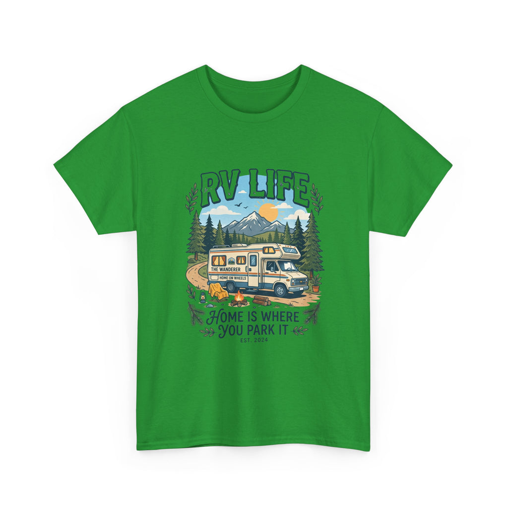 RV Life T-Shirt – “Home Is Where You Park It” Camper Tee for RVing & Outdoor Lovers