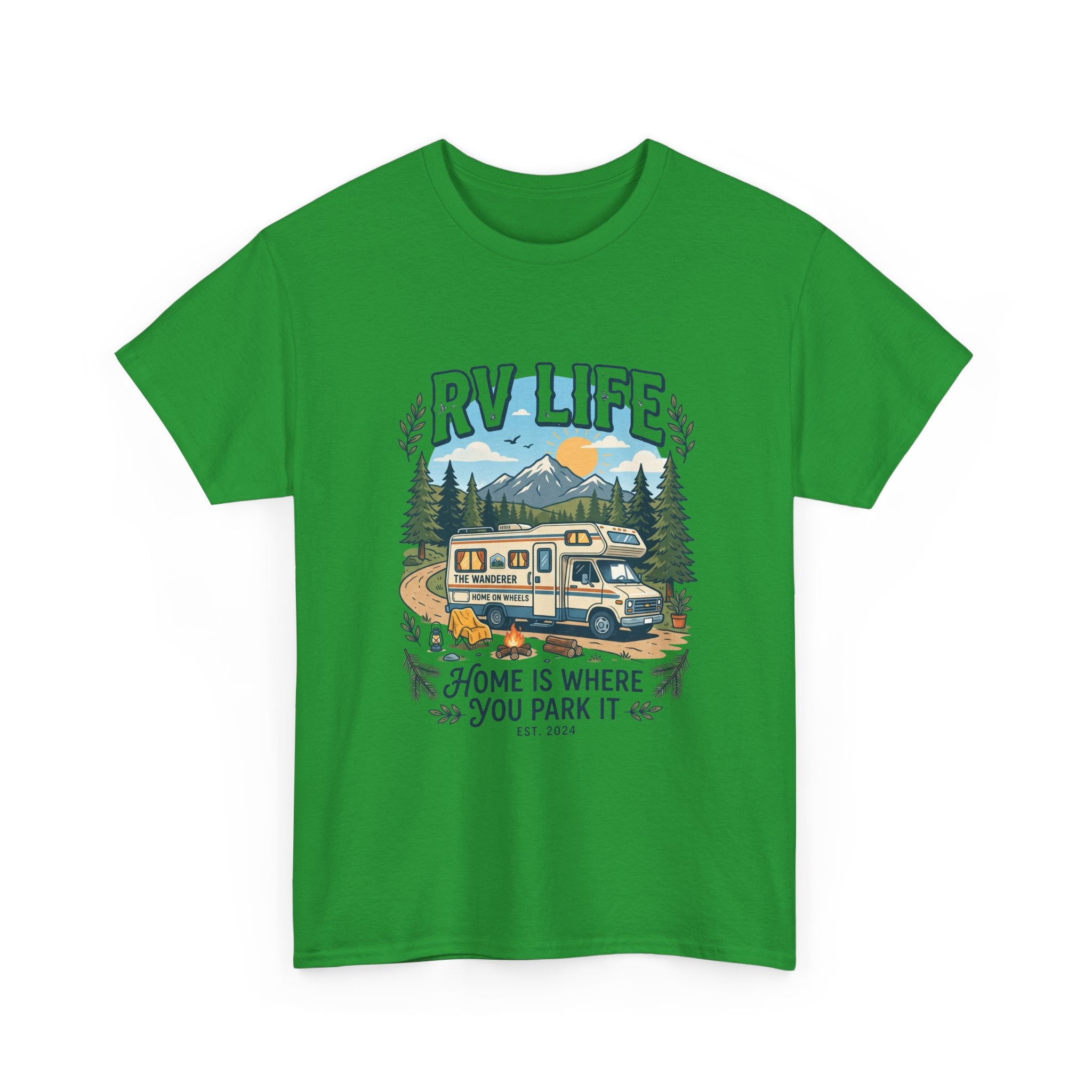 RV Life T-Shirt – “Home Is Where You Park It” Camper Tee for RVing & Outdoor Lovers