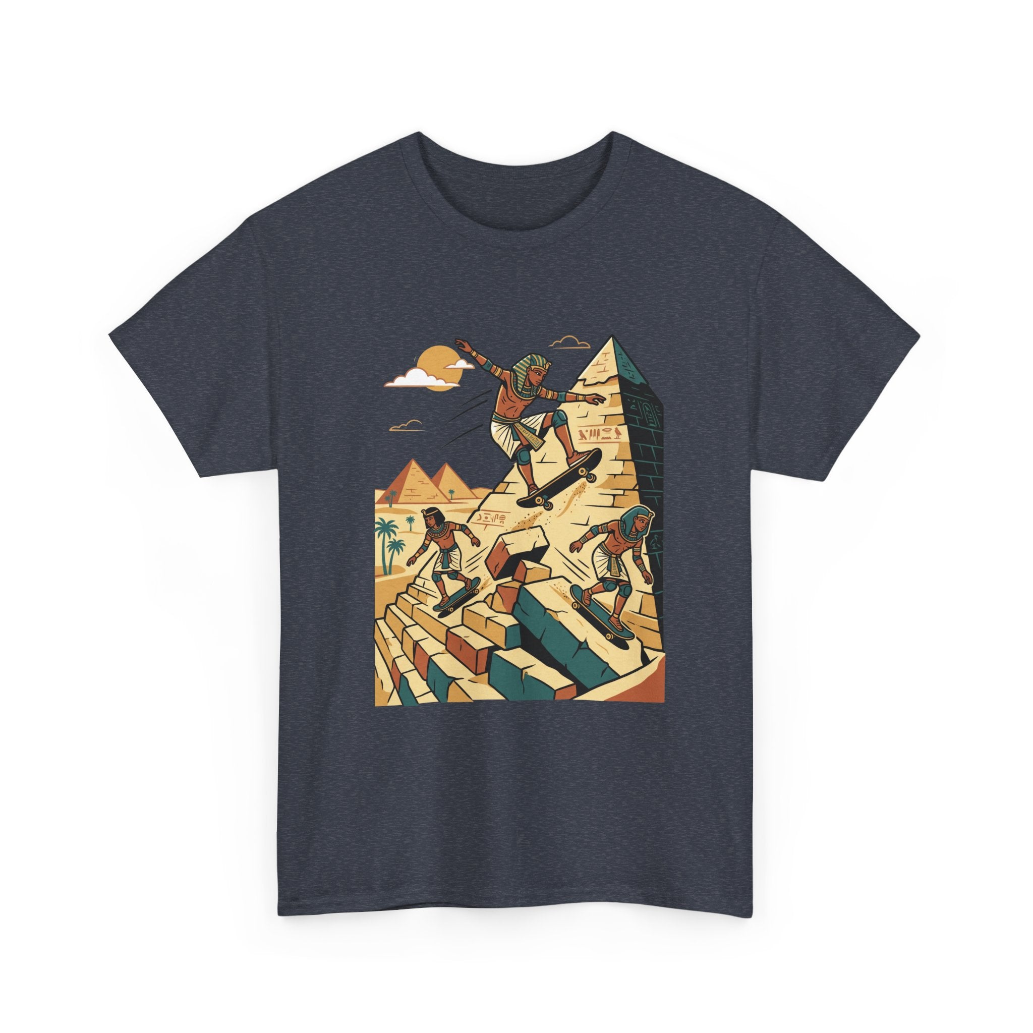 Pyramid Skateboarding Tee — Vintage Egyptian Skateboard Graphic T-Shirt