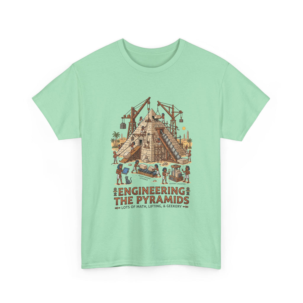 Pyramids Engineering T-Shirt – Vintage Egypt Construction Graphic Tee