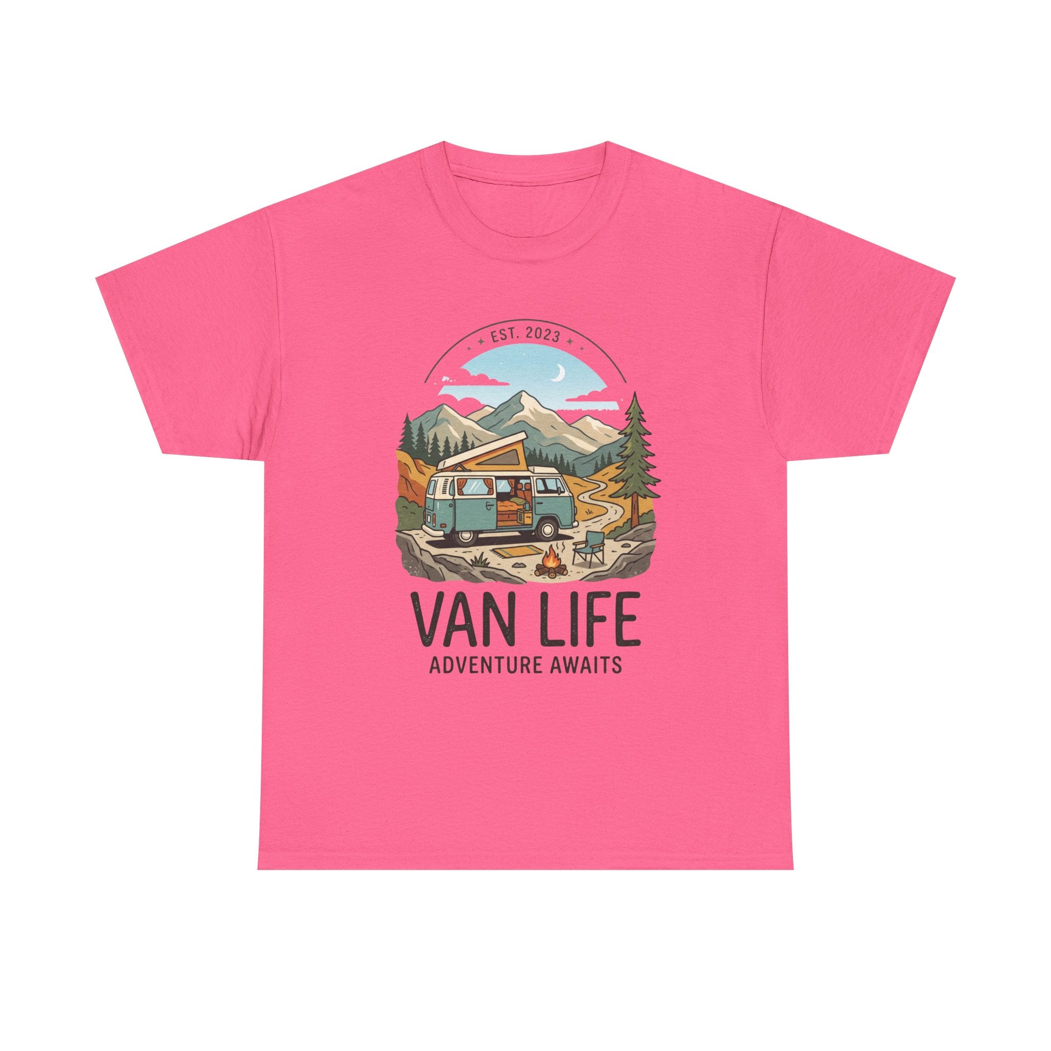 Van Life Adventure Awaits Unisex Heavy Cotton Tee