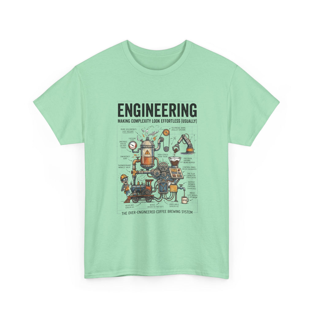 Engineering Diagram T‑Shirt — Funny STEM Illustration Tee for Engineers & Students