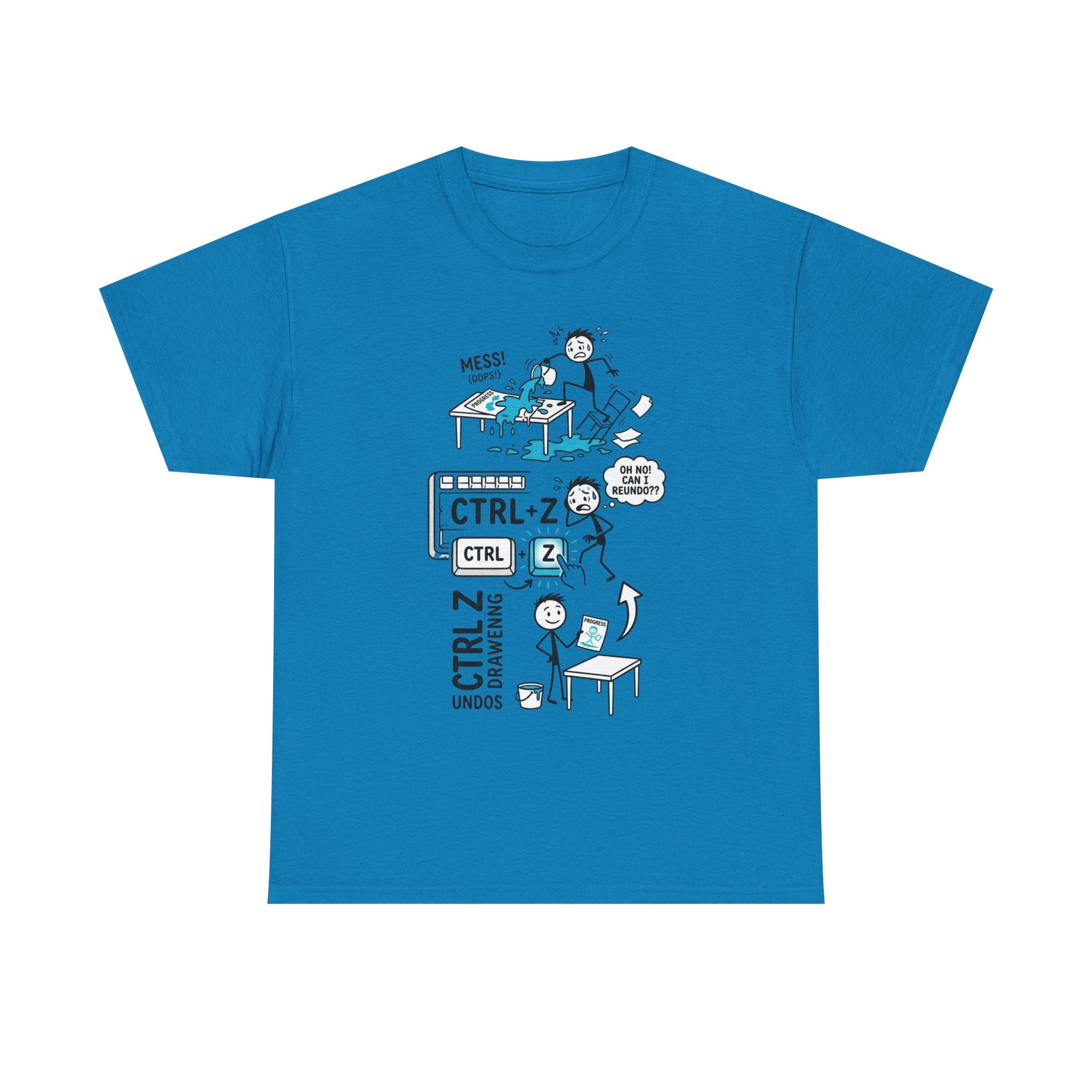 Ctrl Z Funny Graphic T-Shirt – Undo Computer Chaos Tee for Coders & Designers