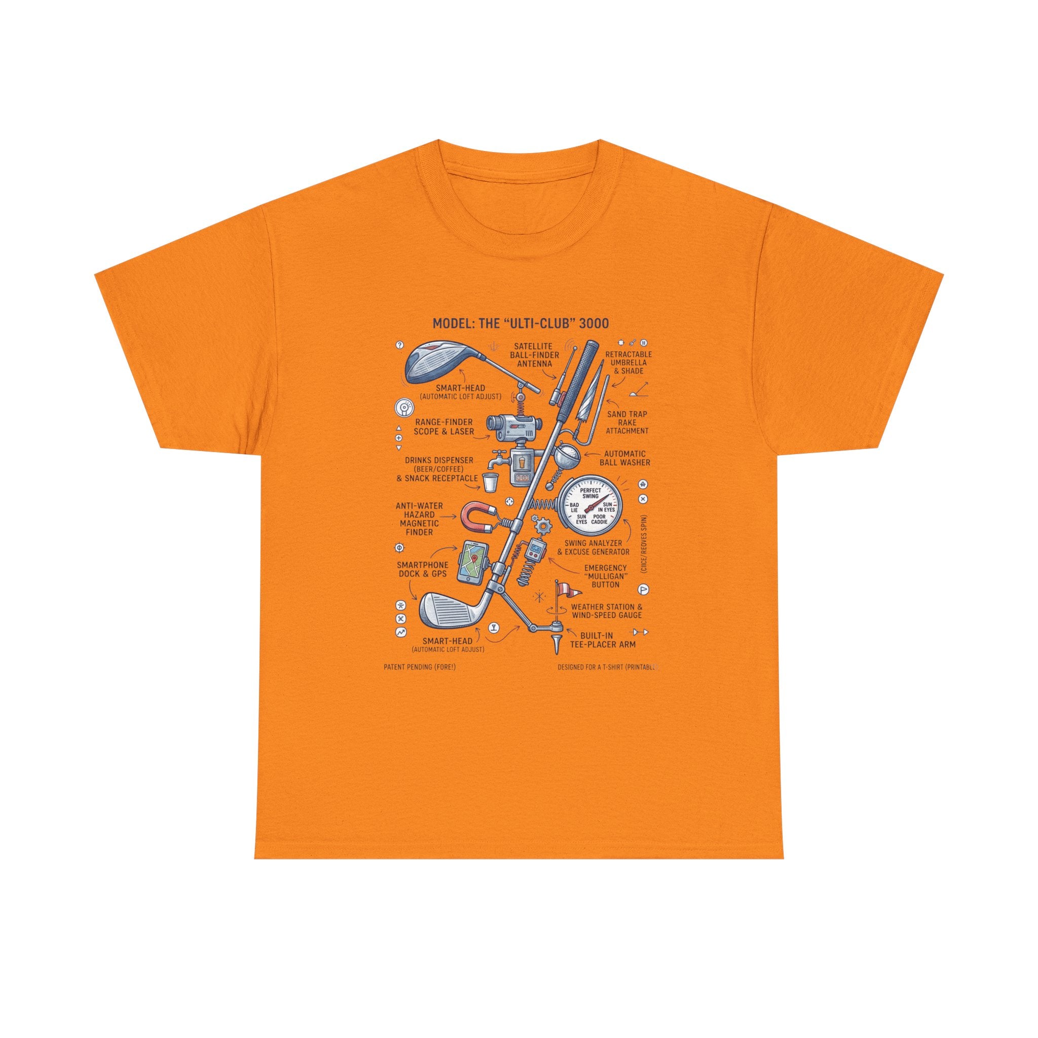 T-Shirt — Golf Club Diagram Vintage Schematic Tee