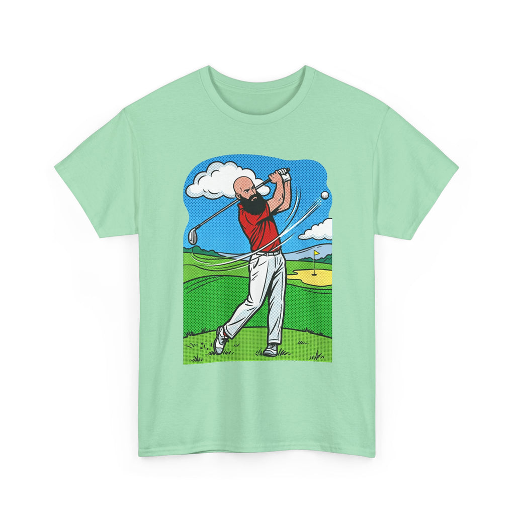 Golf Swing Graphic Tee — Golfer Illustration Shirt for Golf Lovers