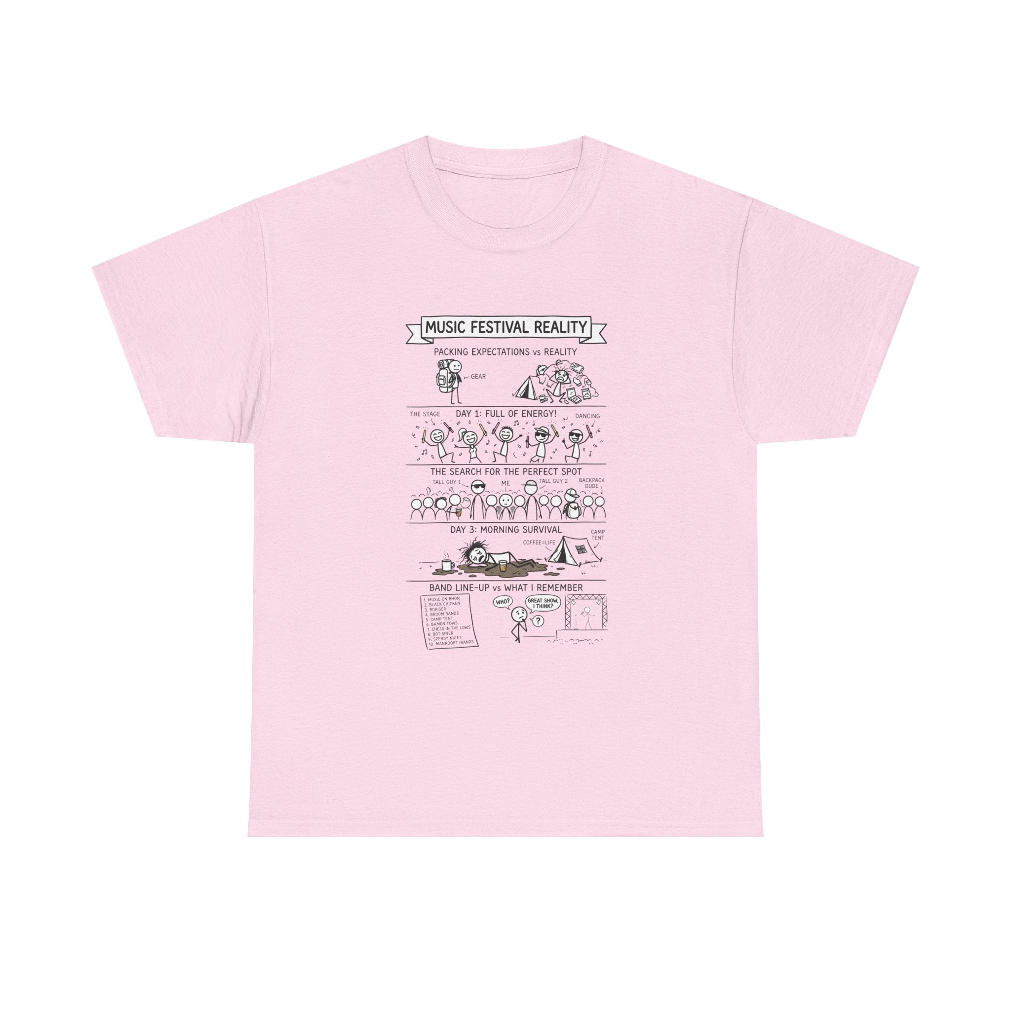 Music Festival Reality Tee – Funny Concert Comic Graphic T-Shirt