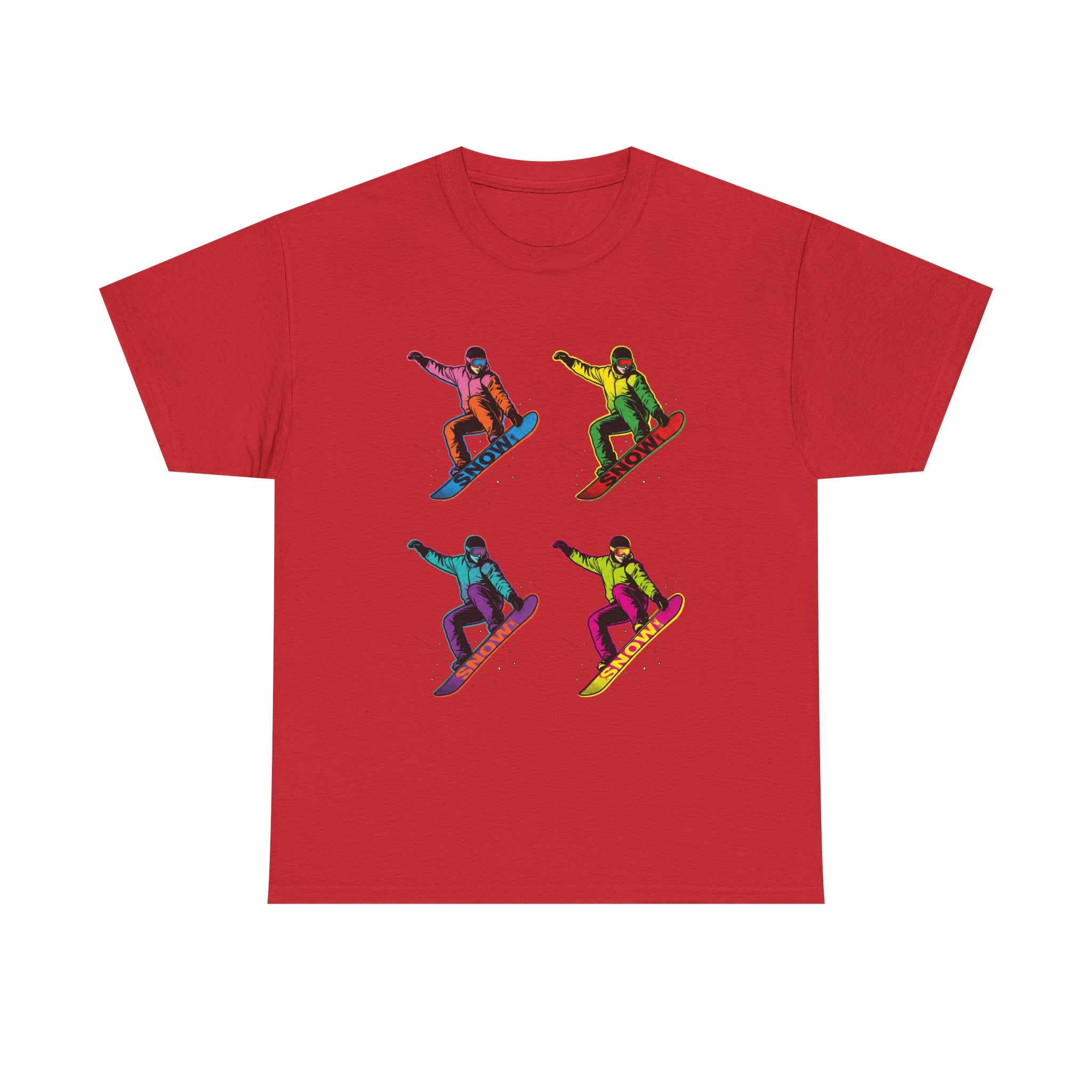 Snowboarder Pop Art T-Shirt – Colorful Retro Snowboarding Graphic Tee