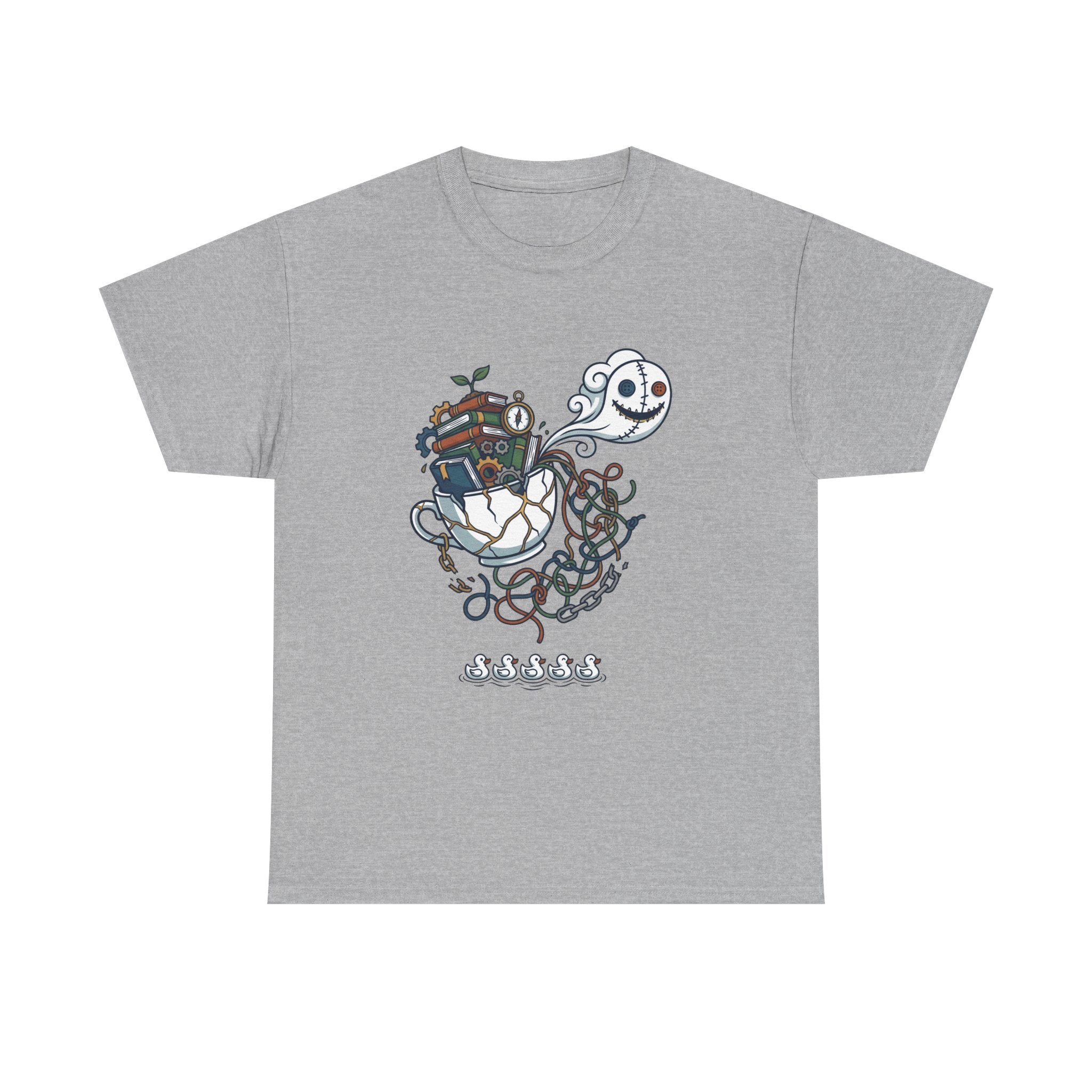 T-Shirt — Whimsical Ghost Ship Illustration Tee