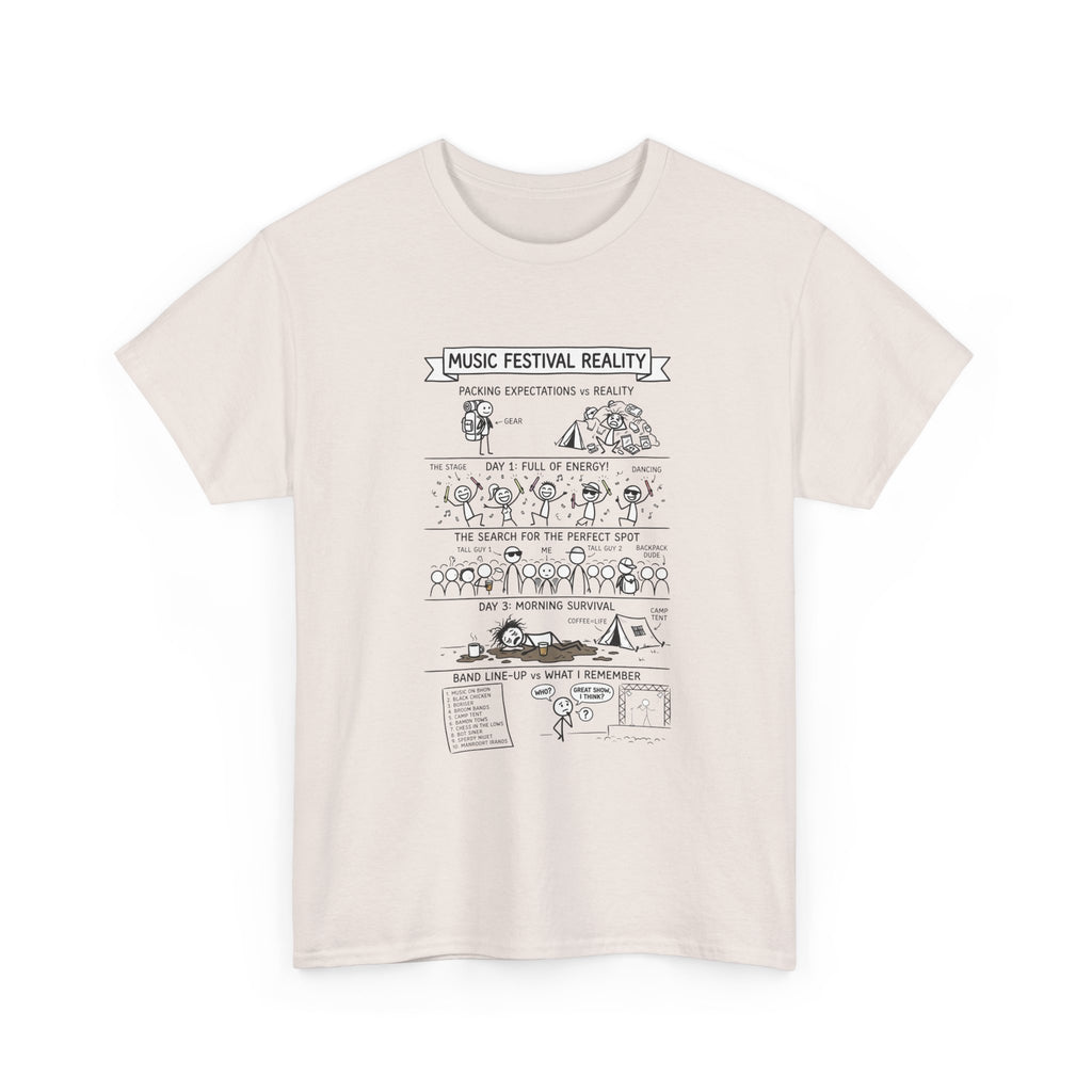 Music Festival Reality Tee – Funny Concert Comic Graphic T-Shirt