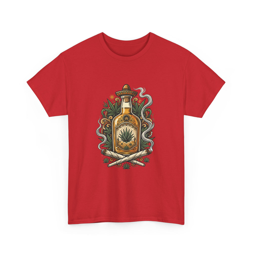 Tequila Bottle Graphic Tee — Agave Spirit Illustration T-Shirt