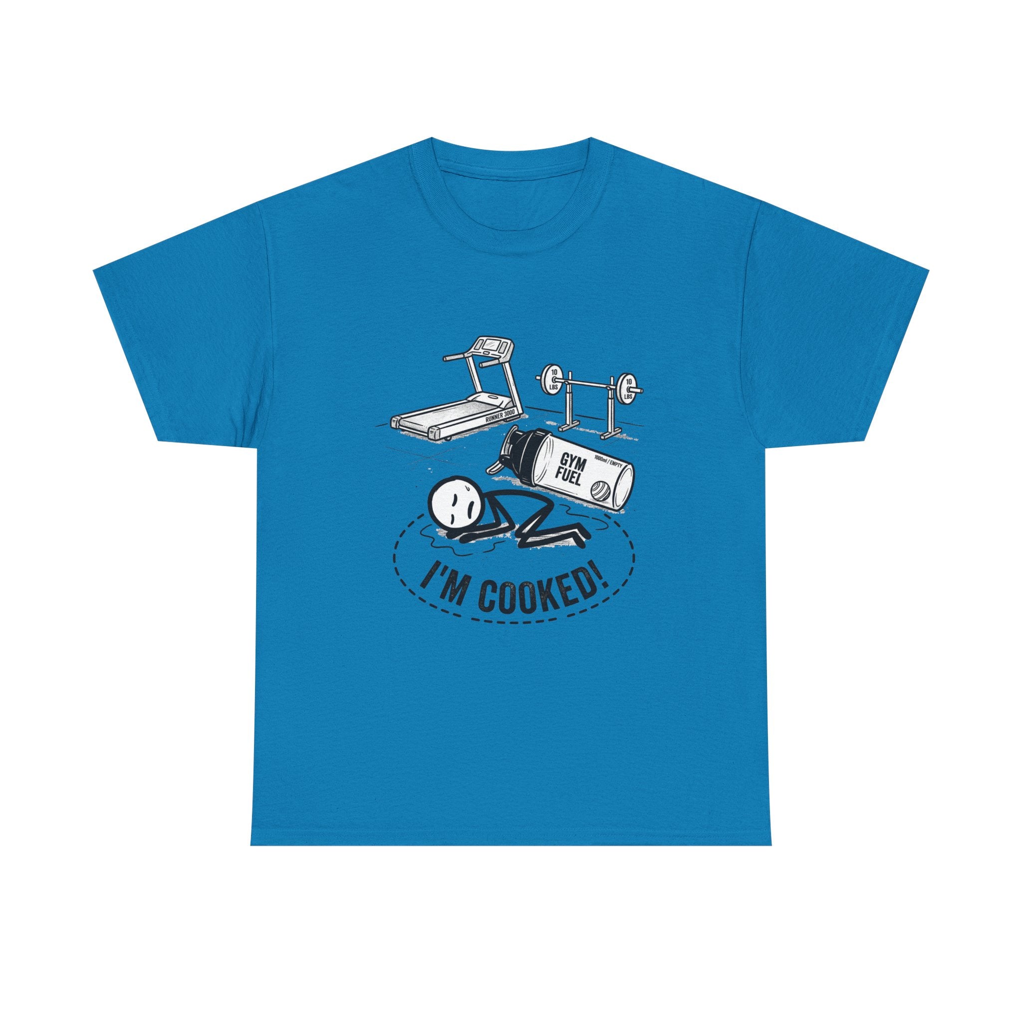 Fitness Humor T‑Shirt — "I'm Cooked!" Workout Exhaustion Tee