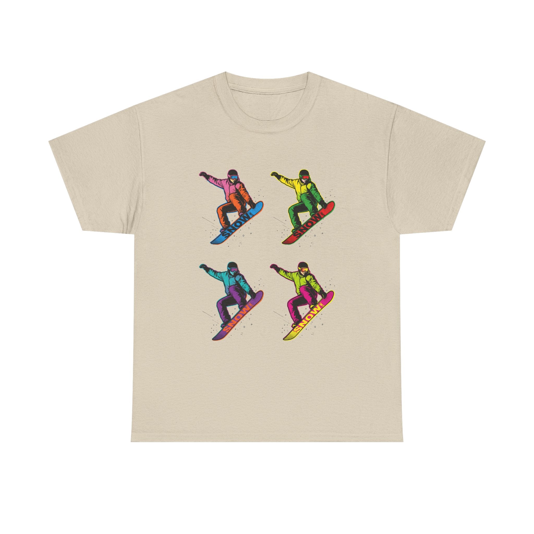 Snowboarder Pop Art T-Shirt – Colorful Retro Snowboarding Graphic Tee