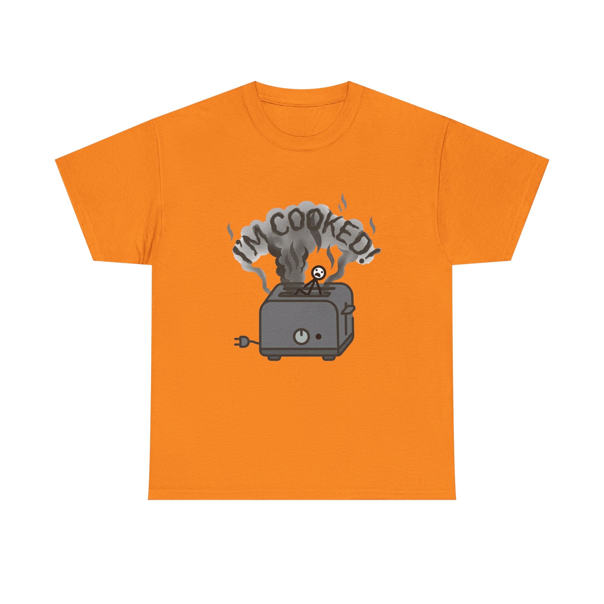 I'm Cooked Toaster T‑Shirt — Funny Kitchen Appliance Graphic Tee
