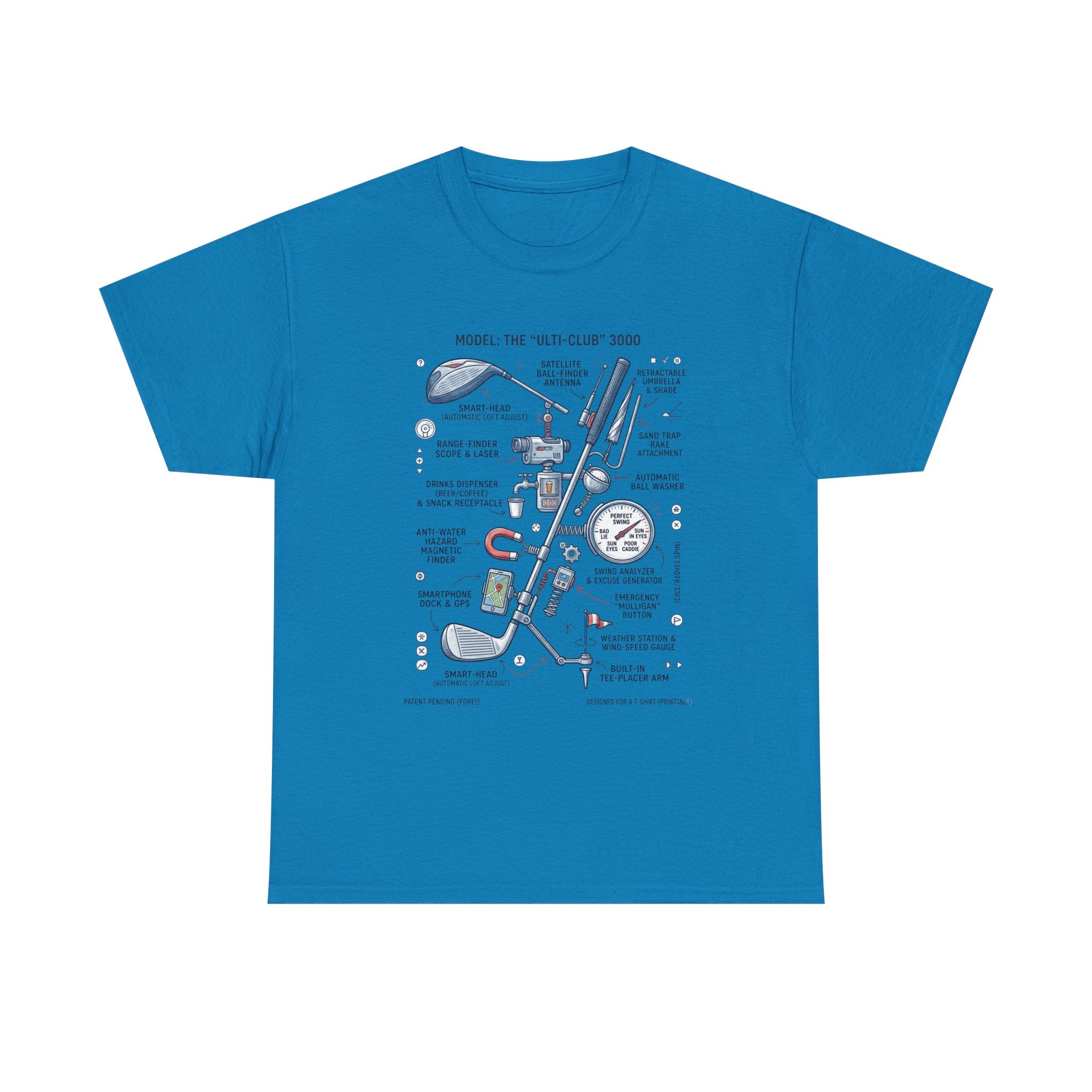 T-Shirt — Golf Club Diagram Vintage Schematic Tee