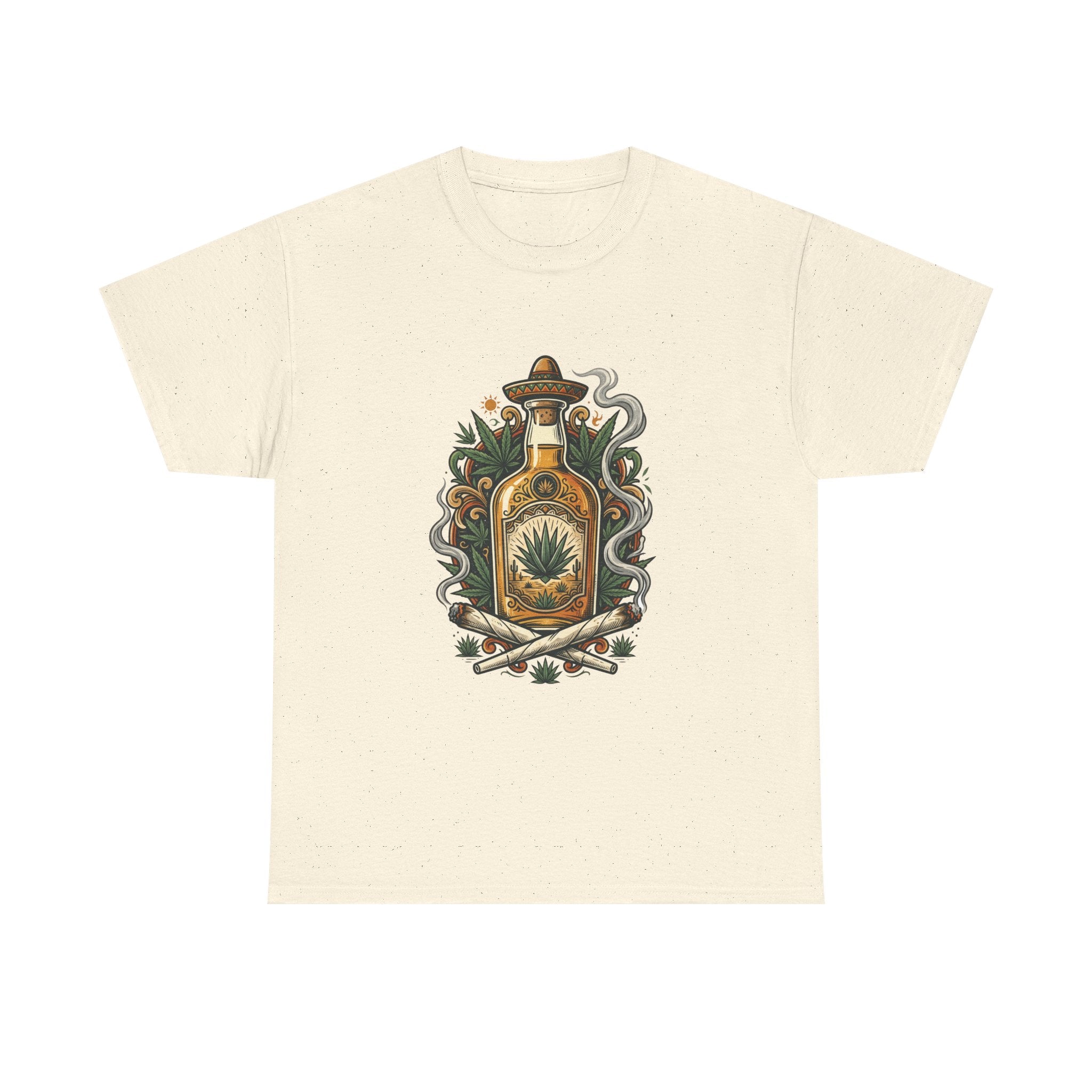Tequila Bottle Graphic Tee — Agave Spirit Illustration T-Shirt