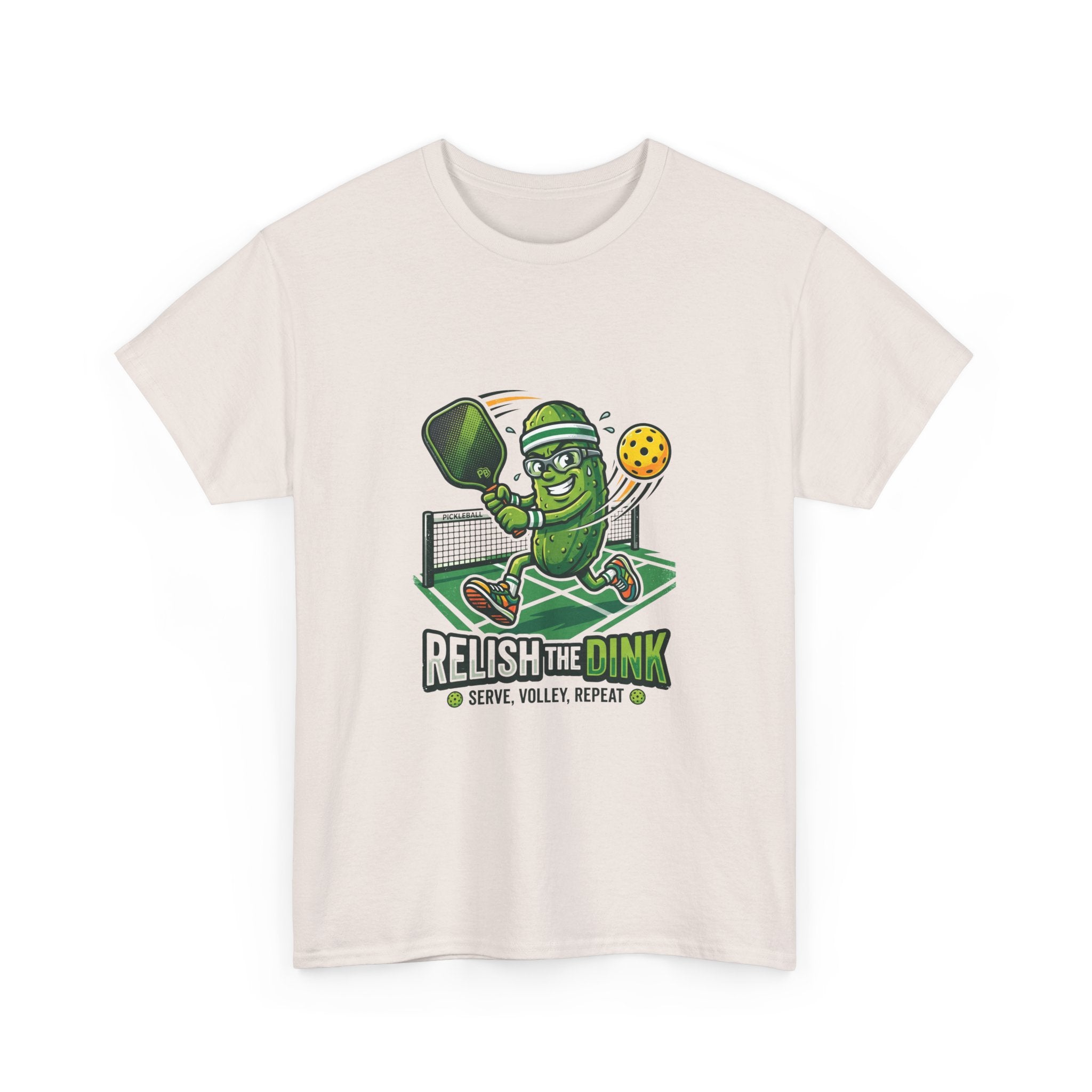 Pickleball 'Relish the Dink' T-Shirt – Funny Pickle Character Paddle Tee