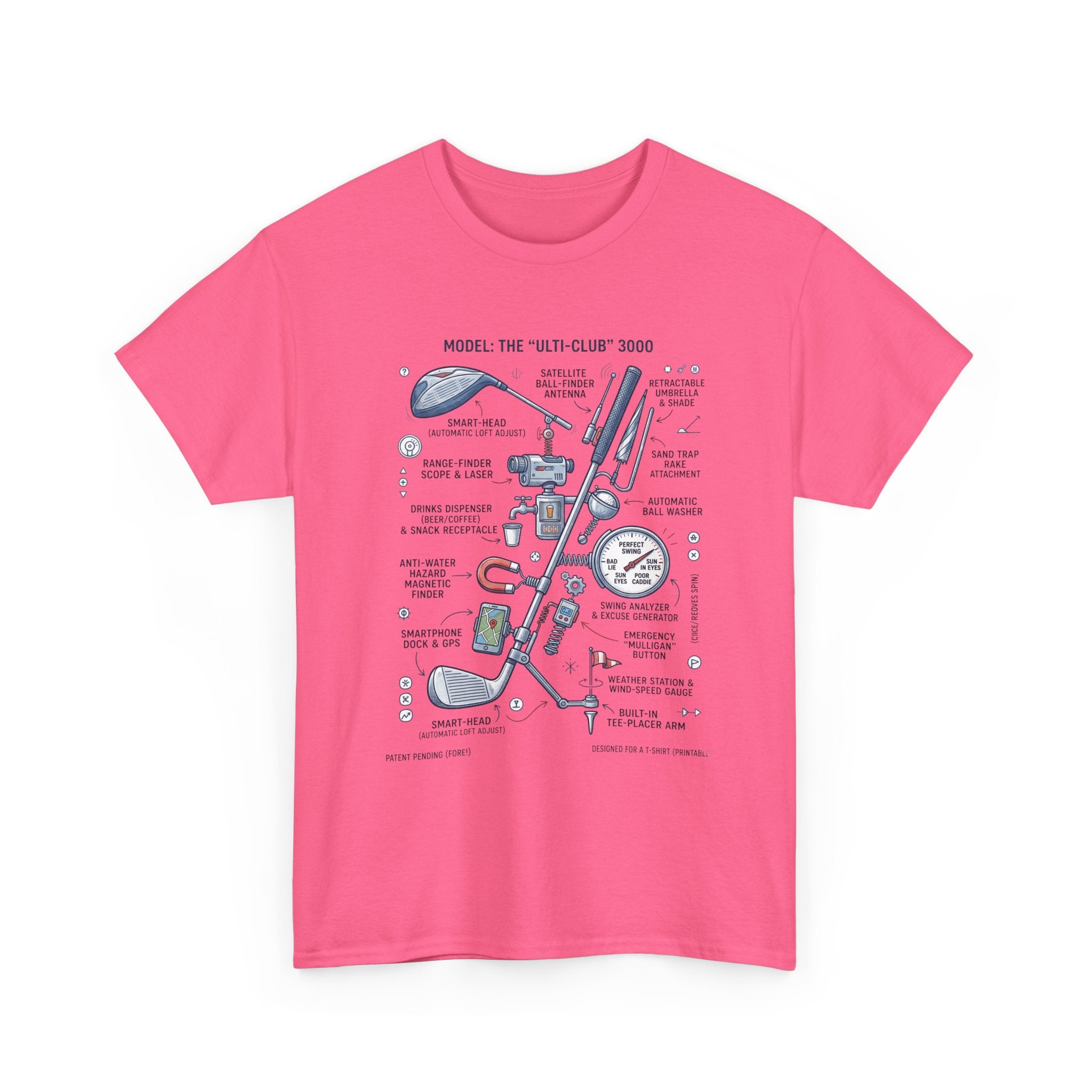 T-Shirt — Golf Club Diagram Vintage Schematic Tee