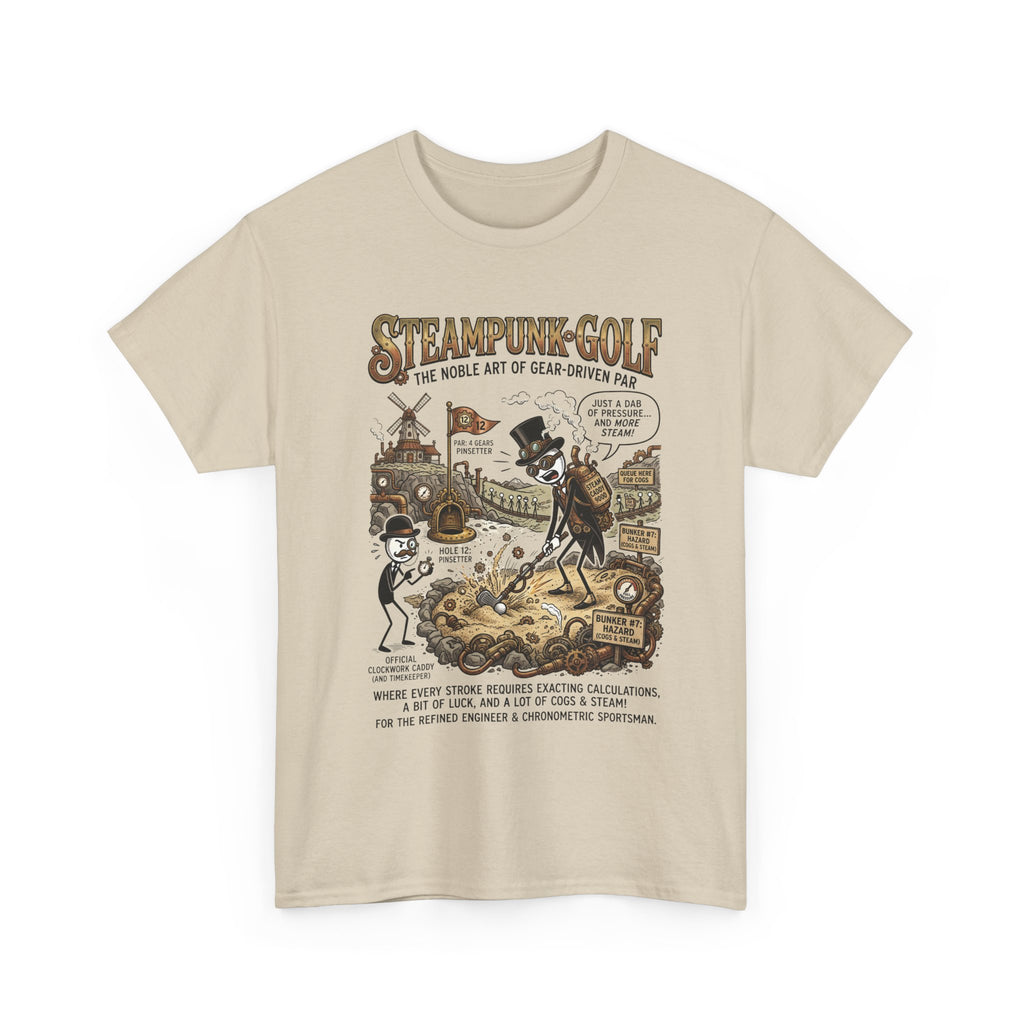 Steampunk Golf T-Shirt — Vintage Mechanical Golfers Graphic Tee