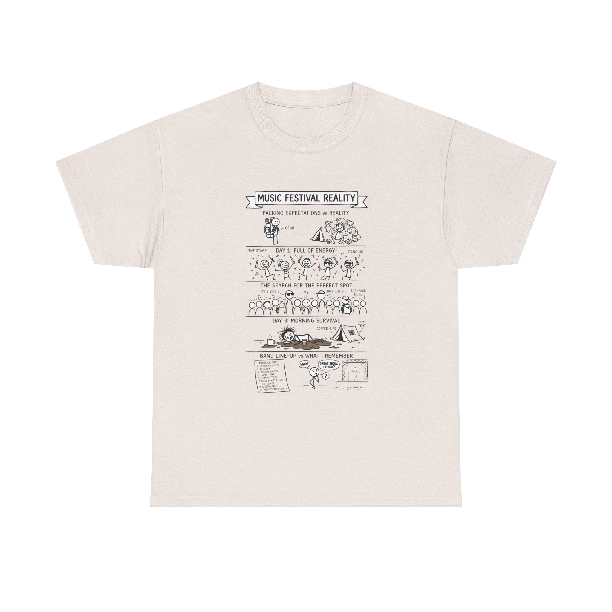 Music Festival Reality Tee – Funny Concert Comic Graphic T-Shirt