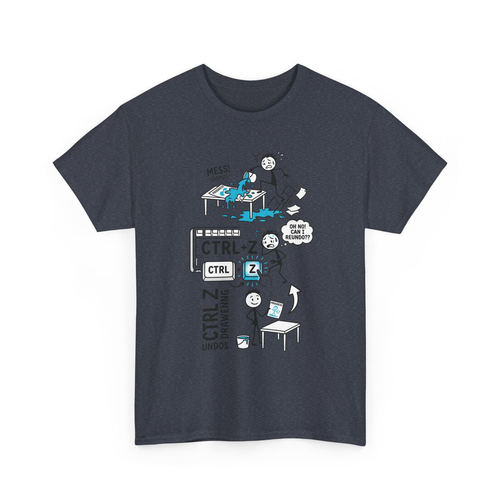 Ctrl Z Funny Graphic T-Shirt – Undo Computer Chaos Tee for Coders & Designers