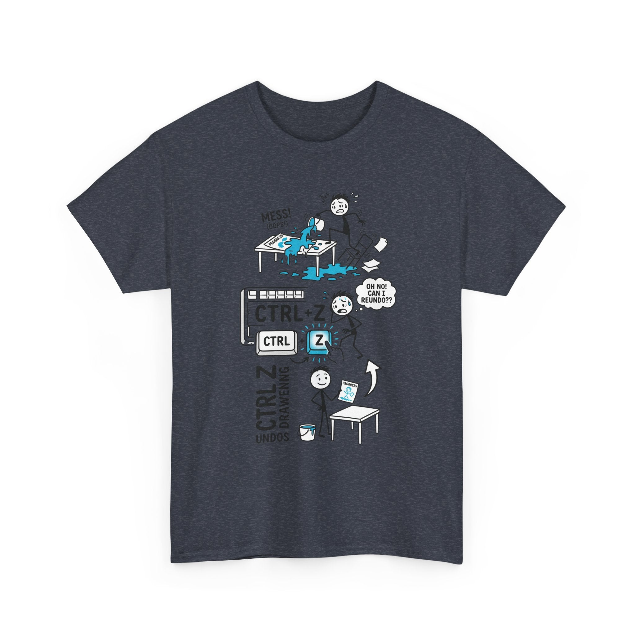 Ctrl Z Funny Graphic T-Shirt – Undo Computer Chaos Tee for Coders & Designers
