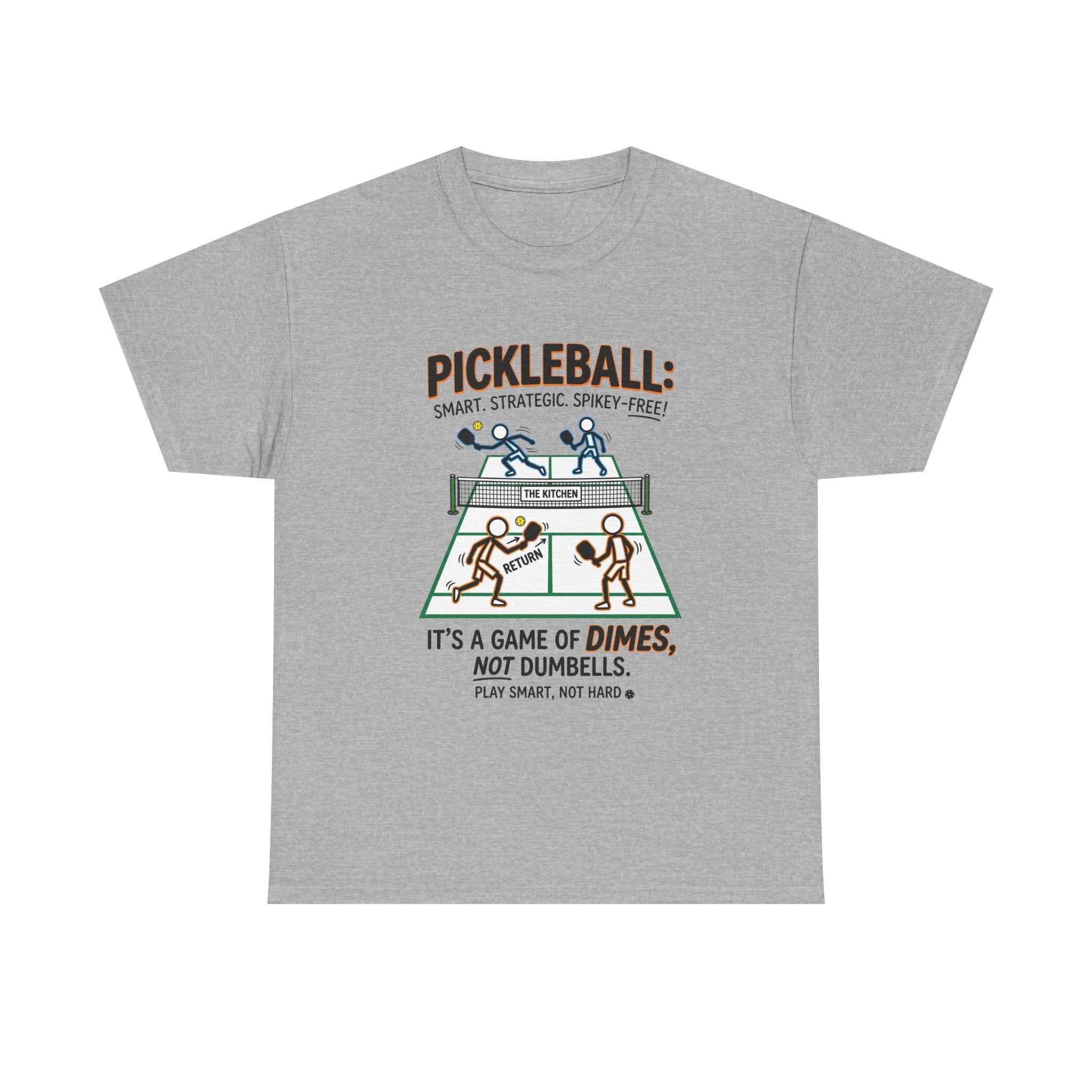 Pickleball Tee — "Pickleball: It’s a Game of Dimes, Not Dumbells" Casual Sports Shirt