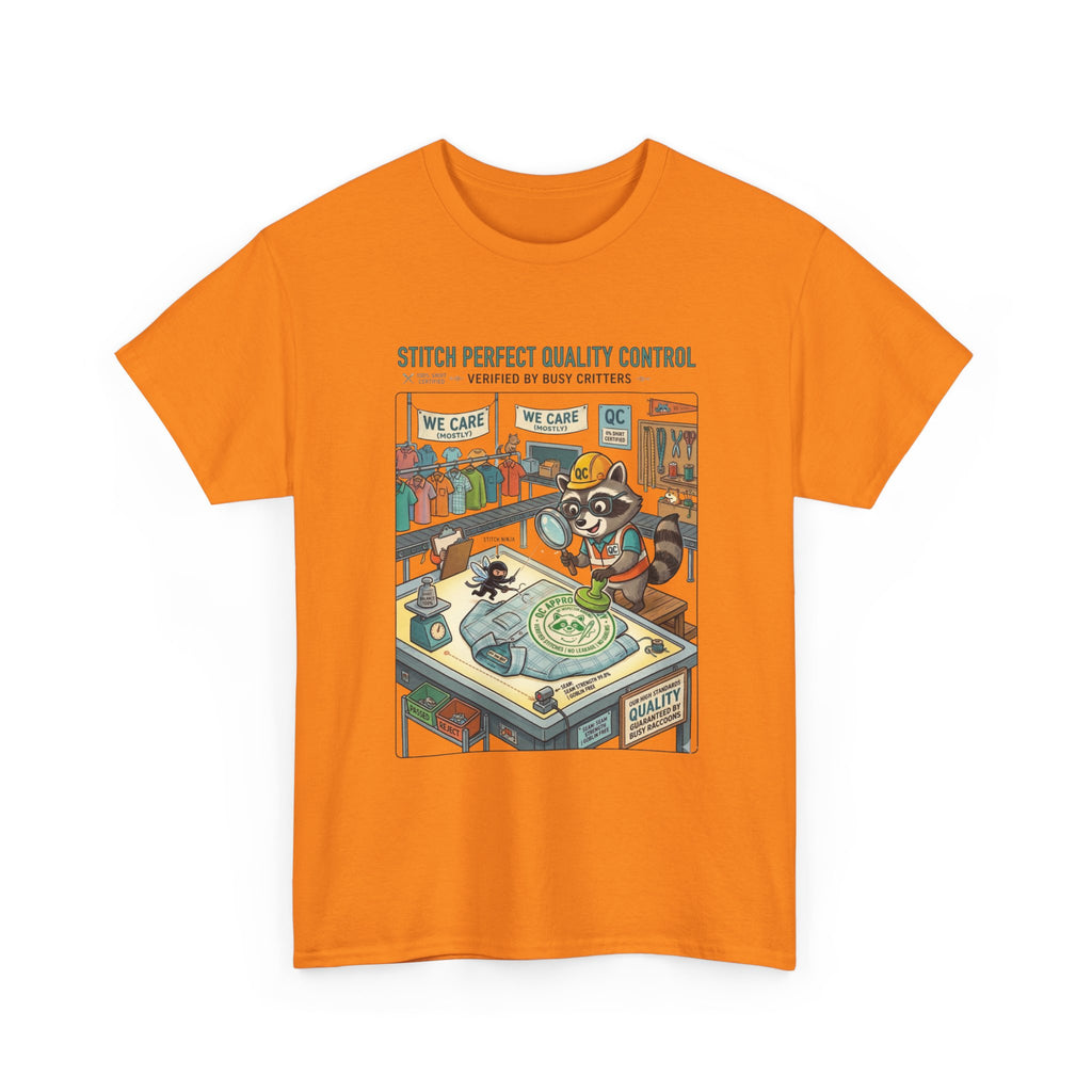 Quality Control Sewing Shirt — "Stitch Perfect" Tailor Cartoon Tee