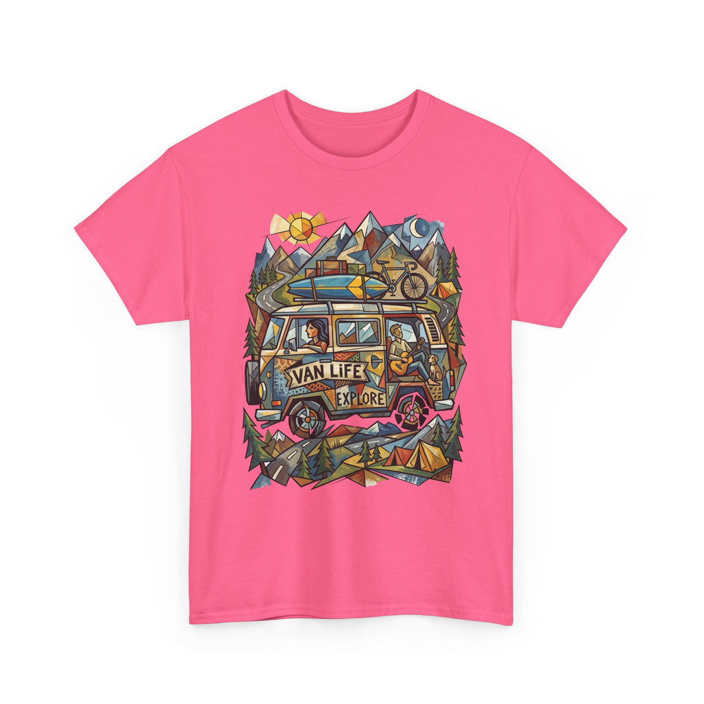 Van Life Explore T-Shirt — Retro Campervan Adventure Graphic Tee