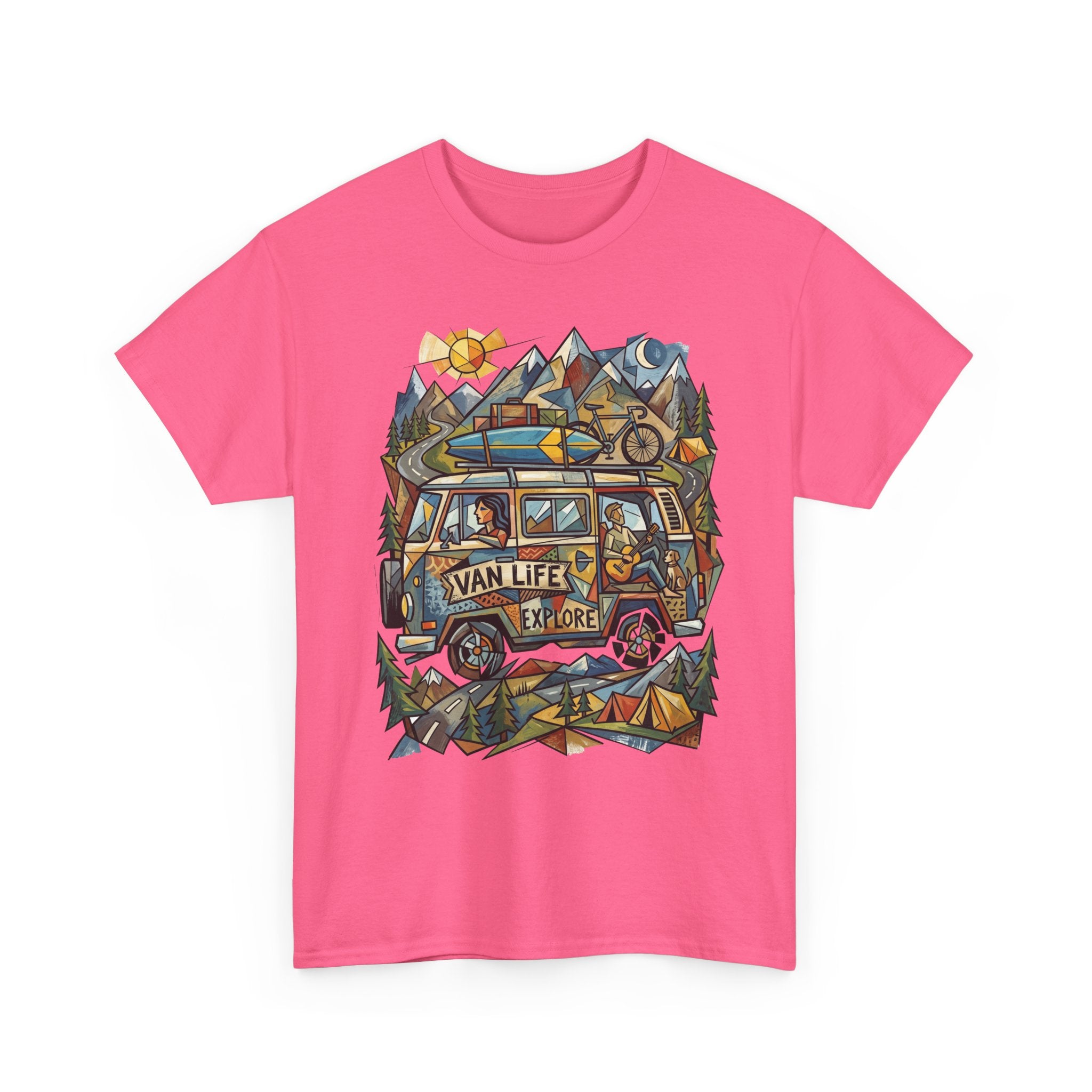 Van Life Explore T-Shirt — Retro Campervan Adventure Graphic Tee