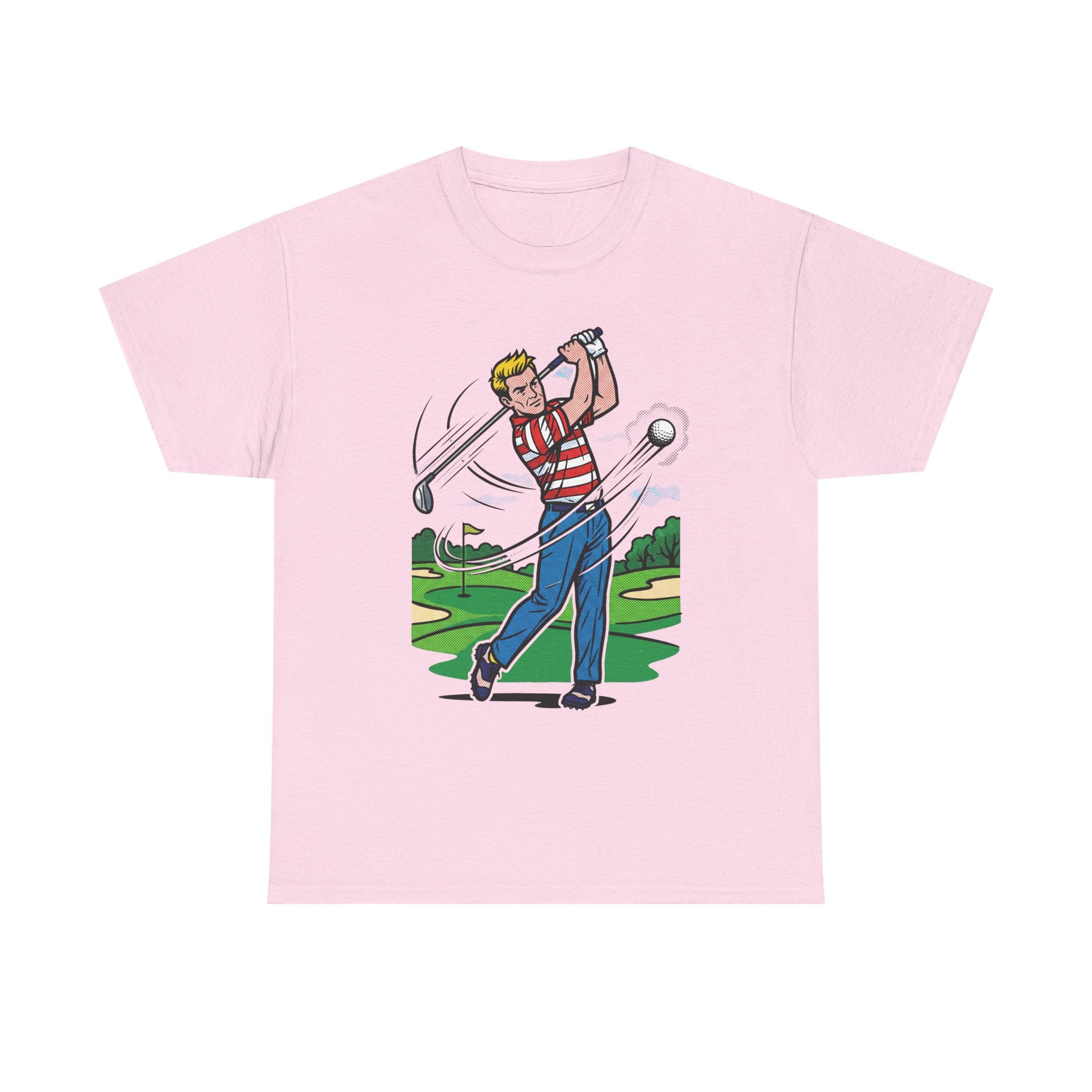Golf Swing Graphic T-Shirt — Vintage Golfer Illustration Tee