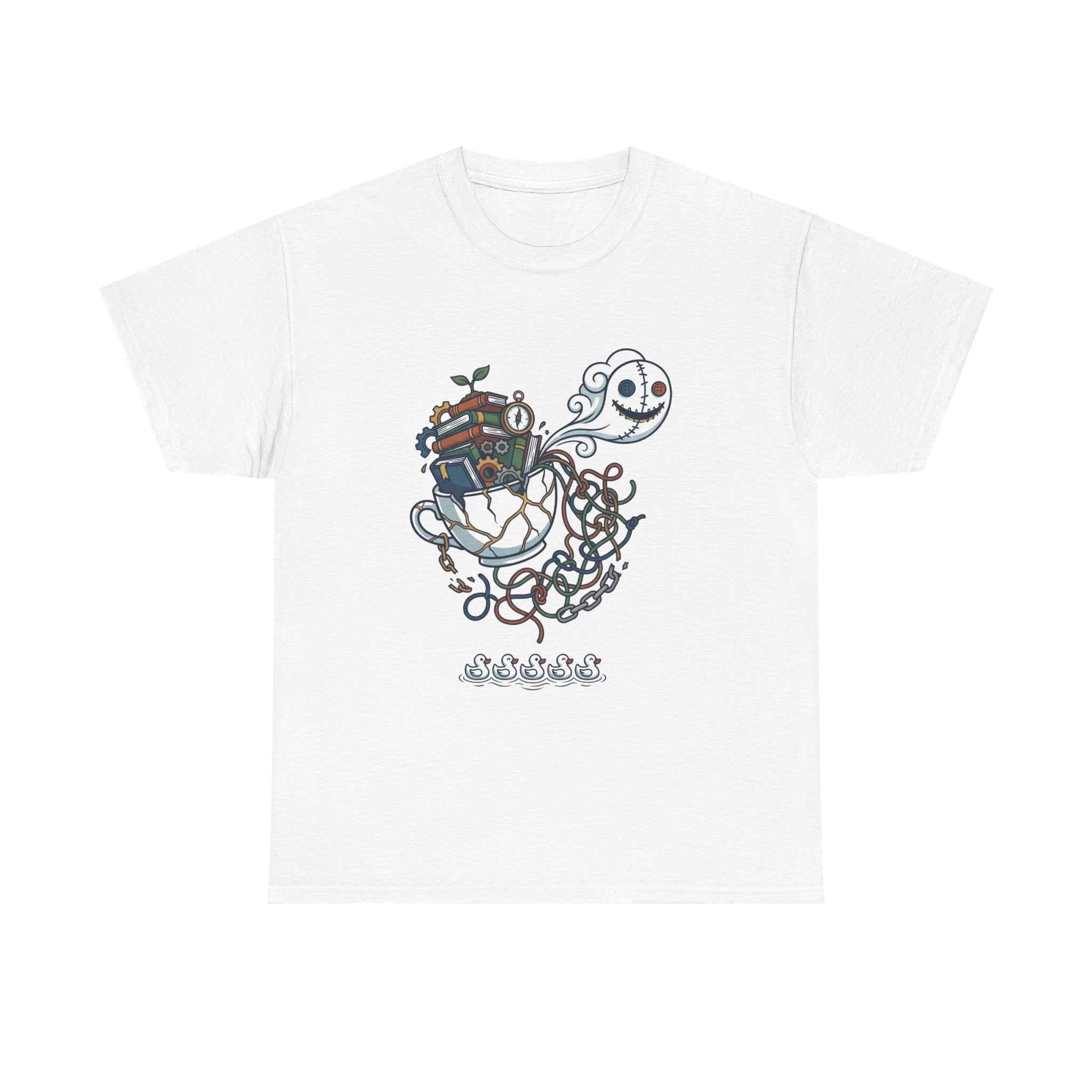 T-Shirt — Whimsical Ghost Ship Illustration Tee