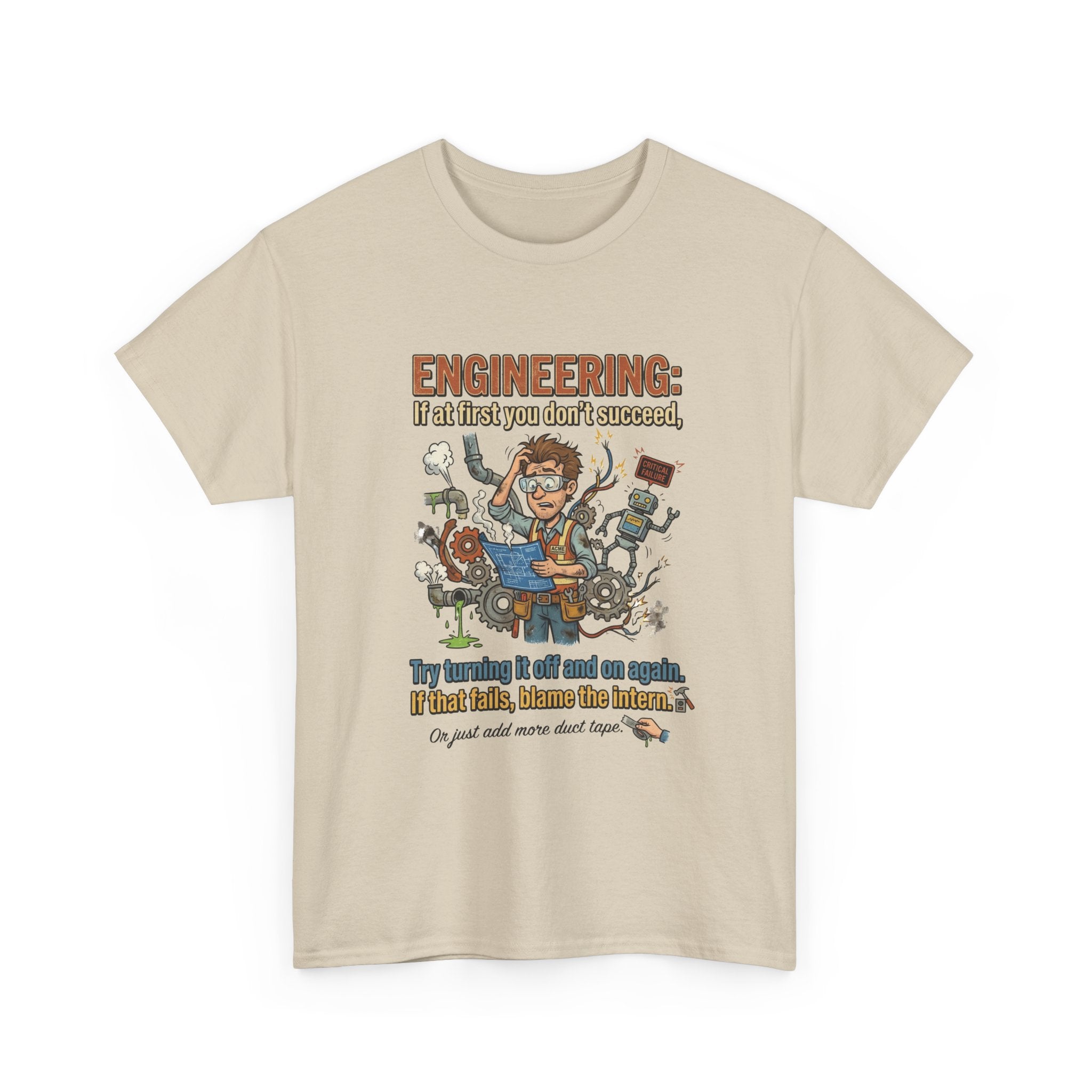 Engineering T-Shirt – Funny "If at first you don't succeed... Try bending it" Graphic Tee for Engineers