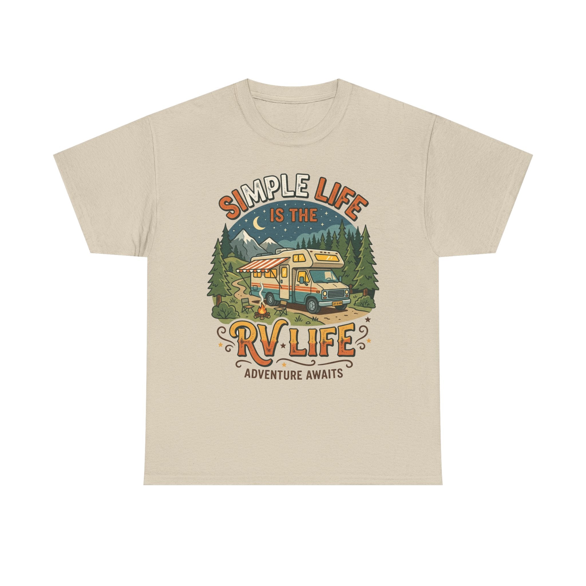 RV Life T‑Shirt — "Simple Life is the RV Life: Adventure Awaits" Camping Graphic Tee
