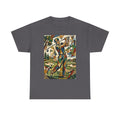 Abstract Golfer Art T-Shirt — Colorful Geometric Golf Scene Tee