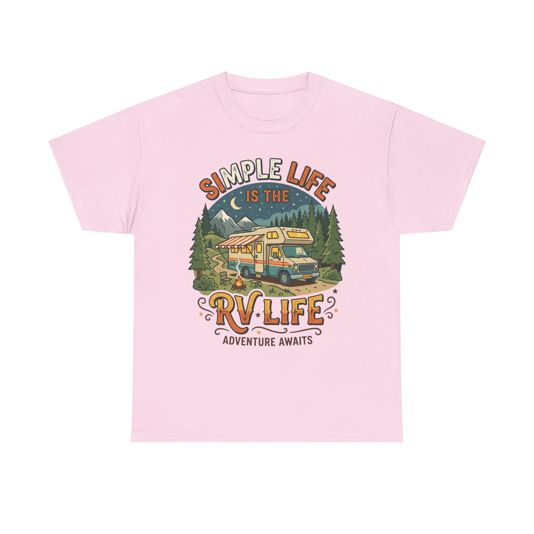 RV Life T‑Shirt — "Simple Life is the RV Life: Adventure Awaits" Camping Graphic Tee