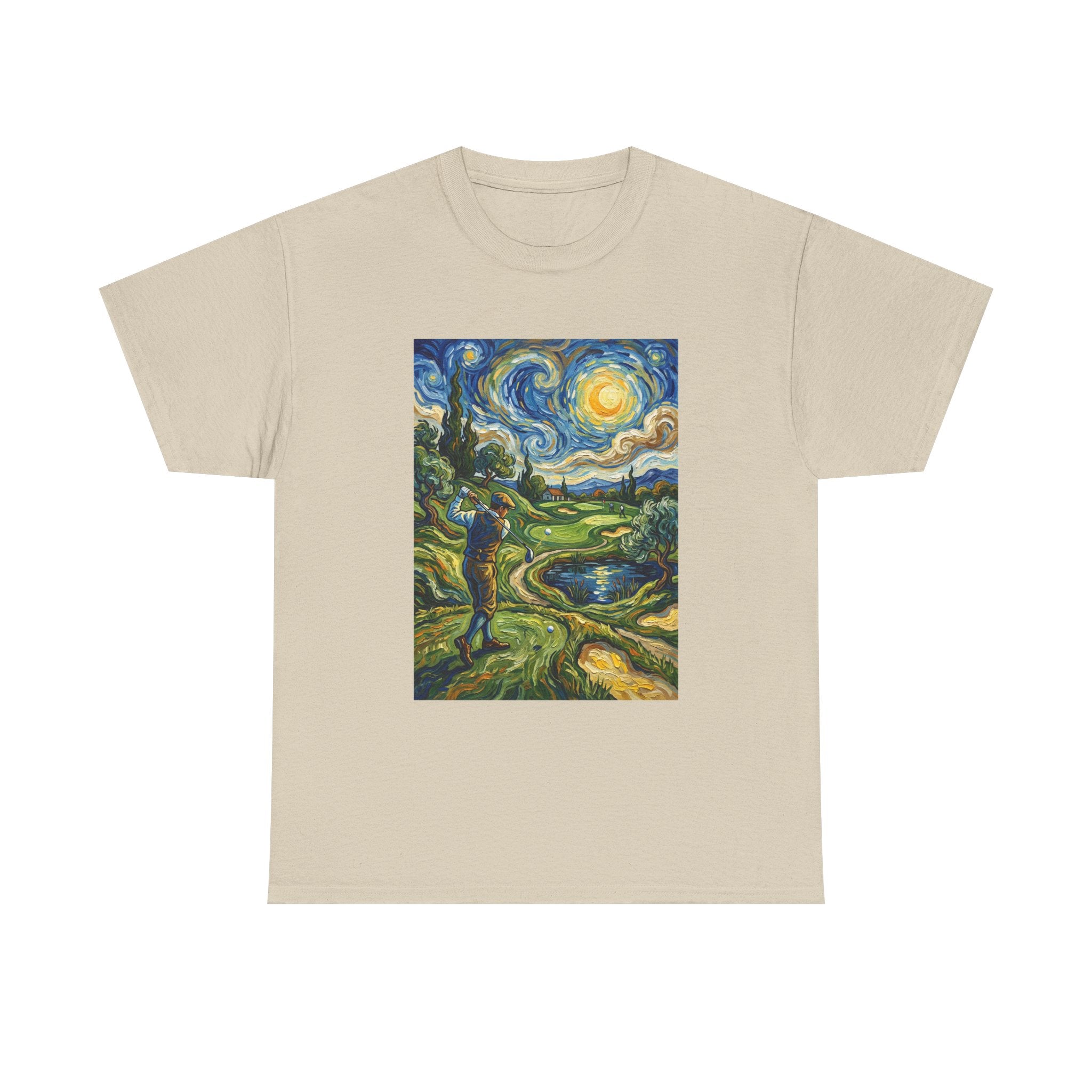 Golf Van Gogh Style T-Shirt — Starry Night Golf Artwork Tee