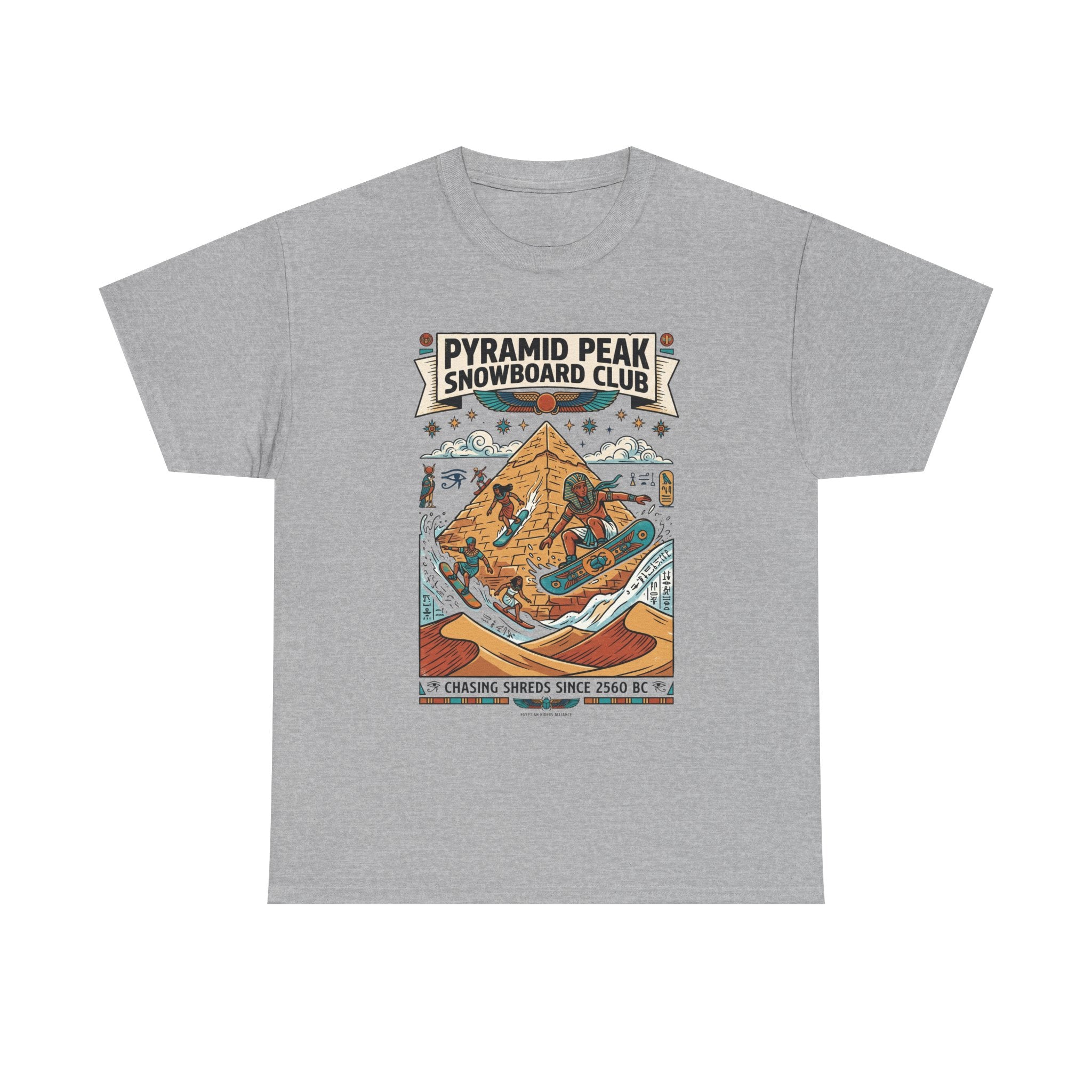 Snowboard Club Graphic Tee — "Pyramid Peak Snowboard Club" Vintage Winter Shirt