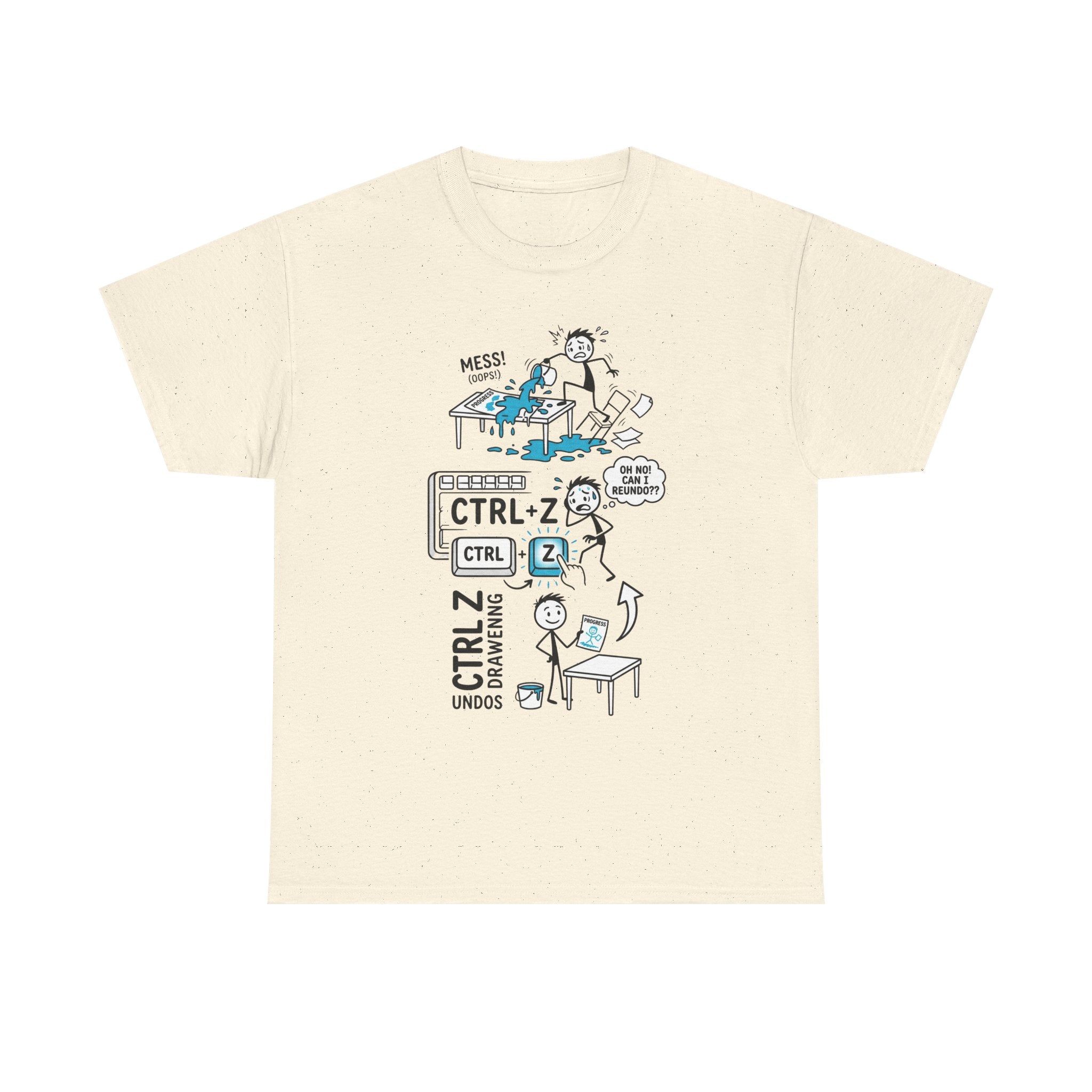 Ctrl Z Funny Graphic T-Shirt – Undo Computer Chaos Tee for Coders & Designers