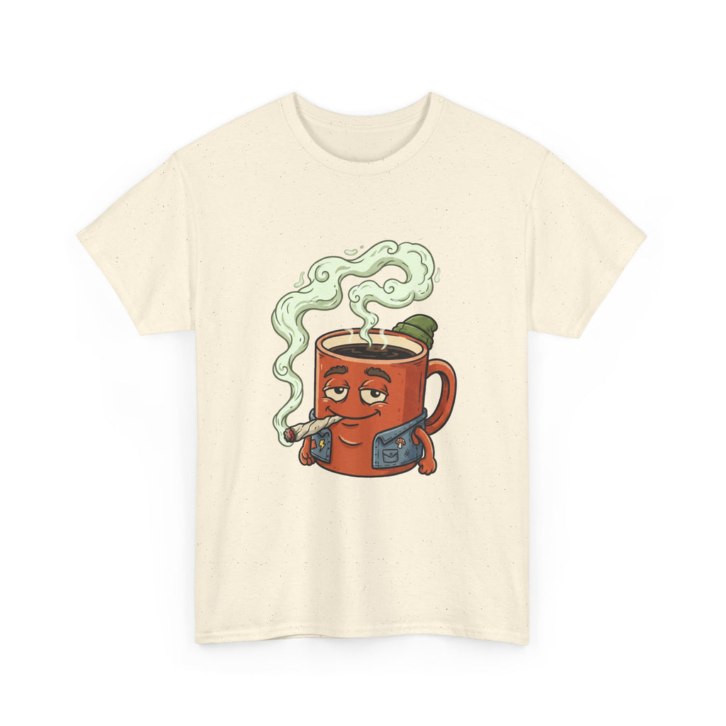 Coffee and a Joint Tee — Funny Smoking Coffee Graphic T-Shirt