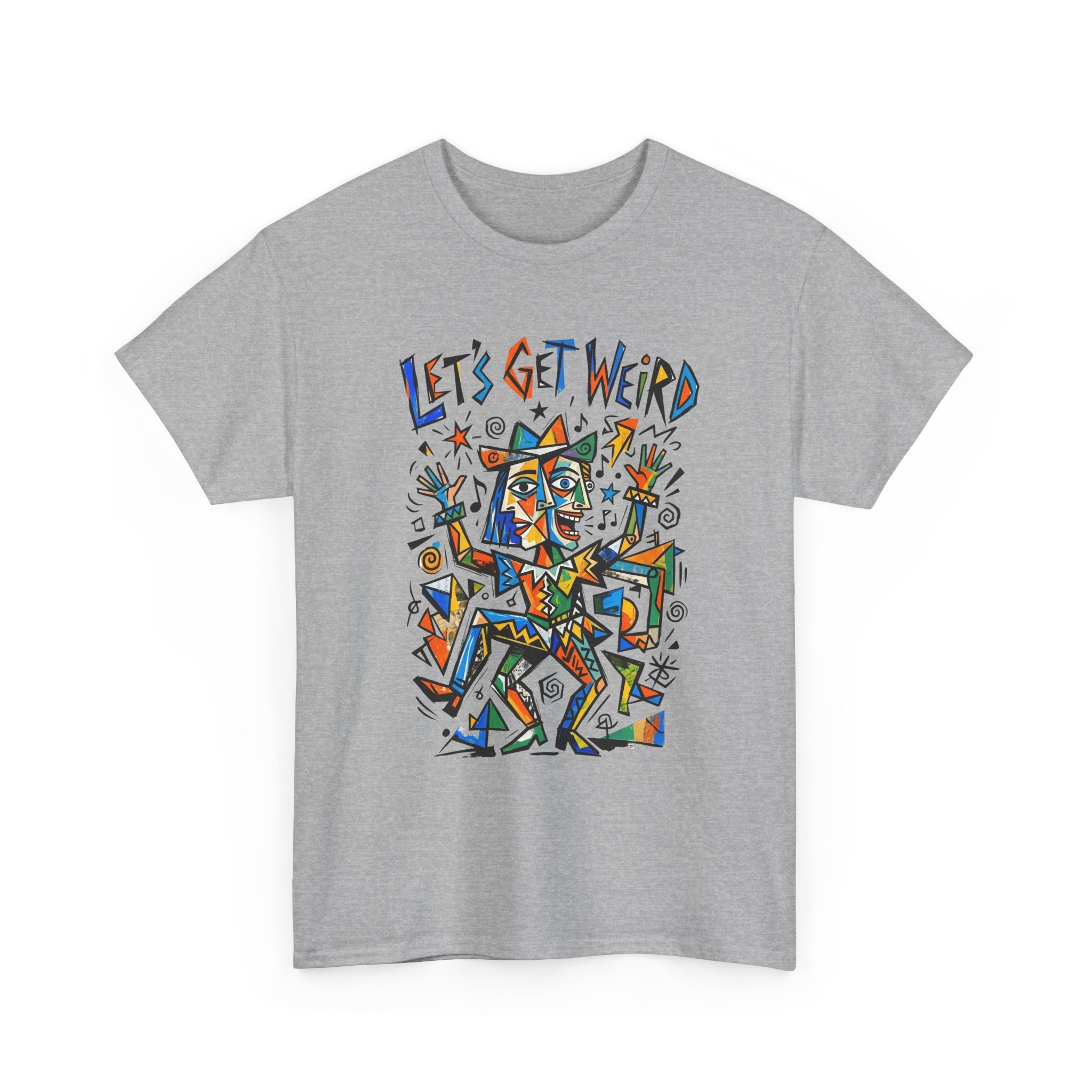 Let's Get Weird T‑Shirt — Colorful Abstract Party Graphic Tee