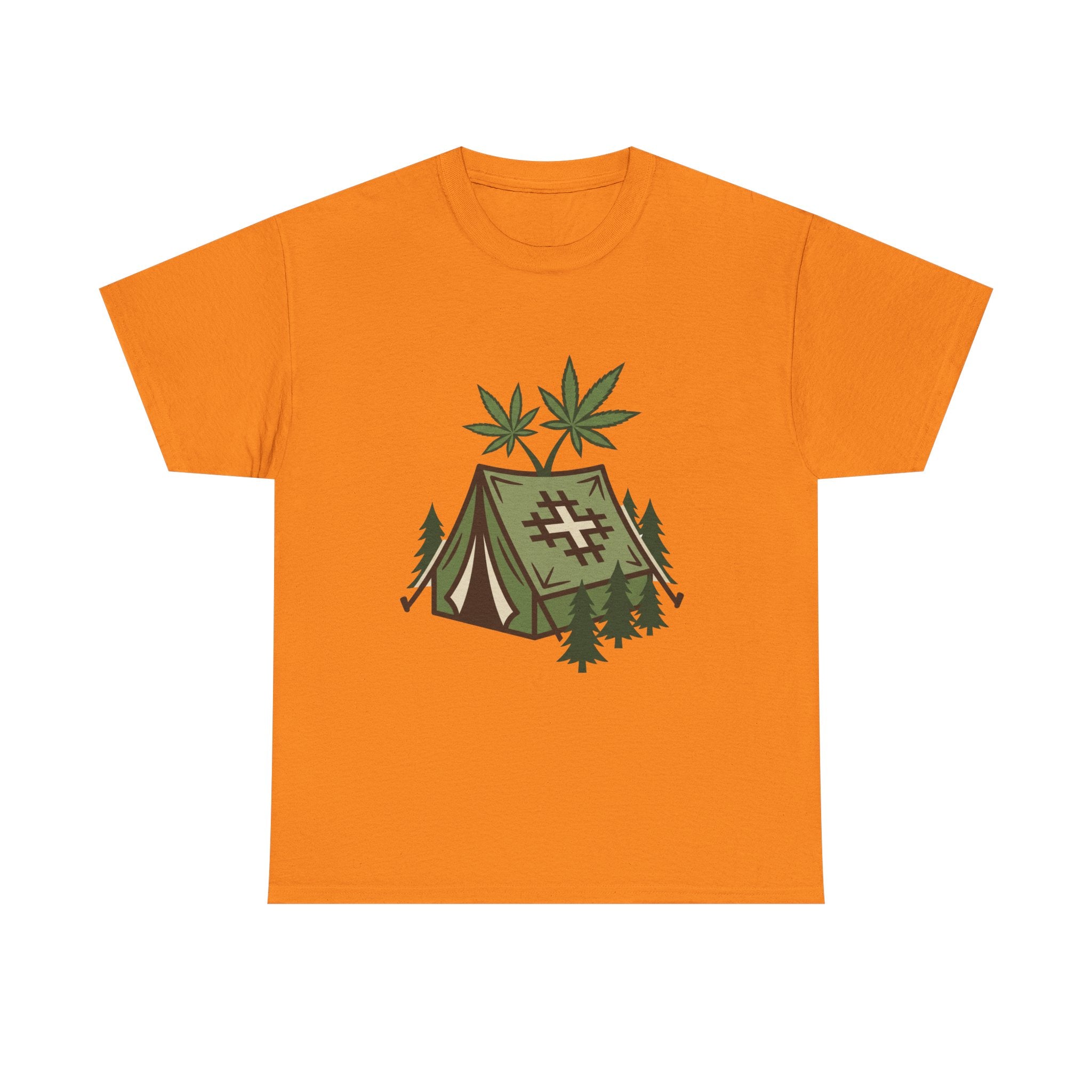 Camping Tent Cannabis T-Shirt – Weed Outdoor Adventure Graphic Tee