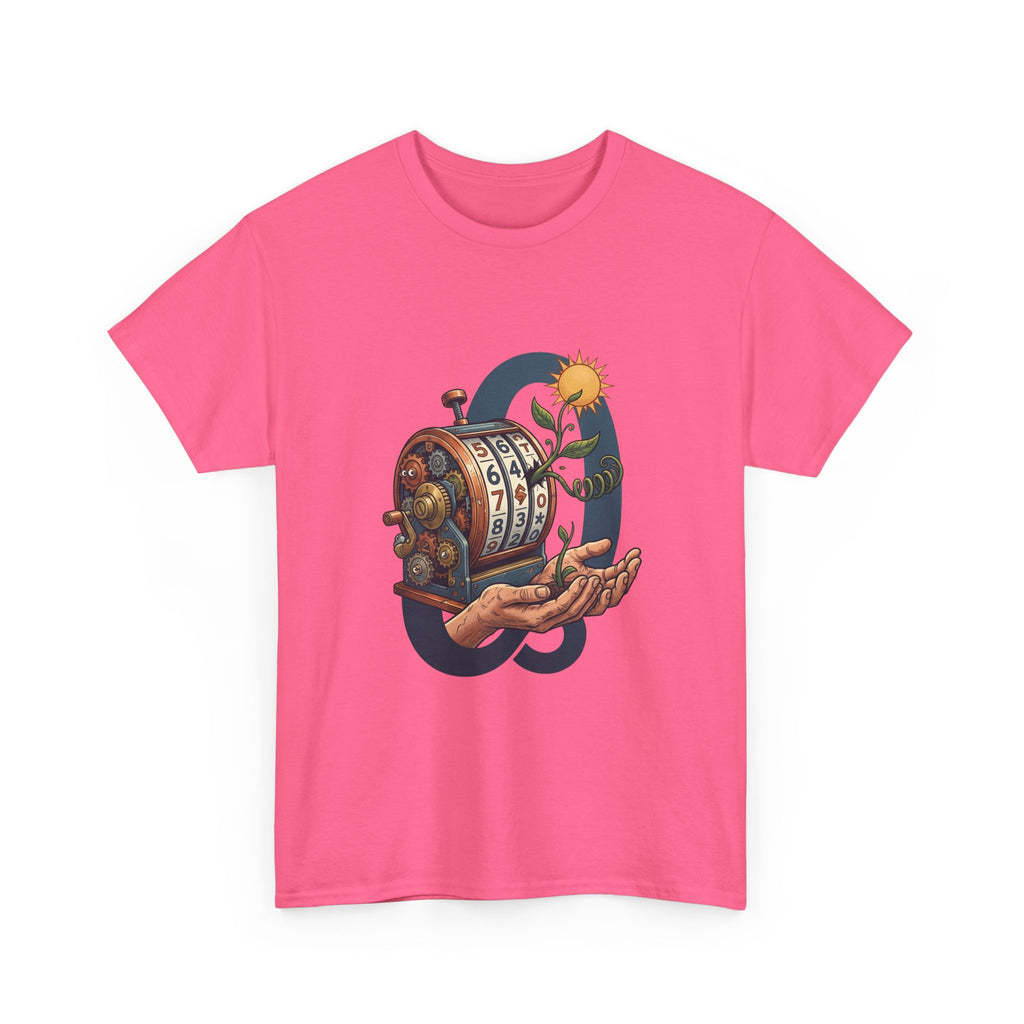 Vintage Slot Machine Tee — Retro Casino Art T-Shirt with Sunflower. idk