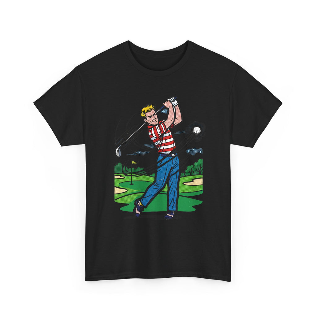 Golf Swing Graphic T-Shirt — Vintage Golfer Illustration Tee