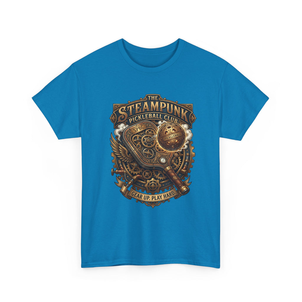 Steampunk Pickleball Club T‑Shirt – Vintage Gear & Gears Graphic Tee