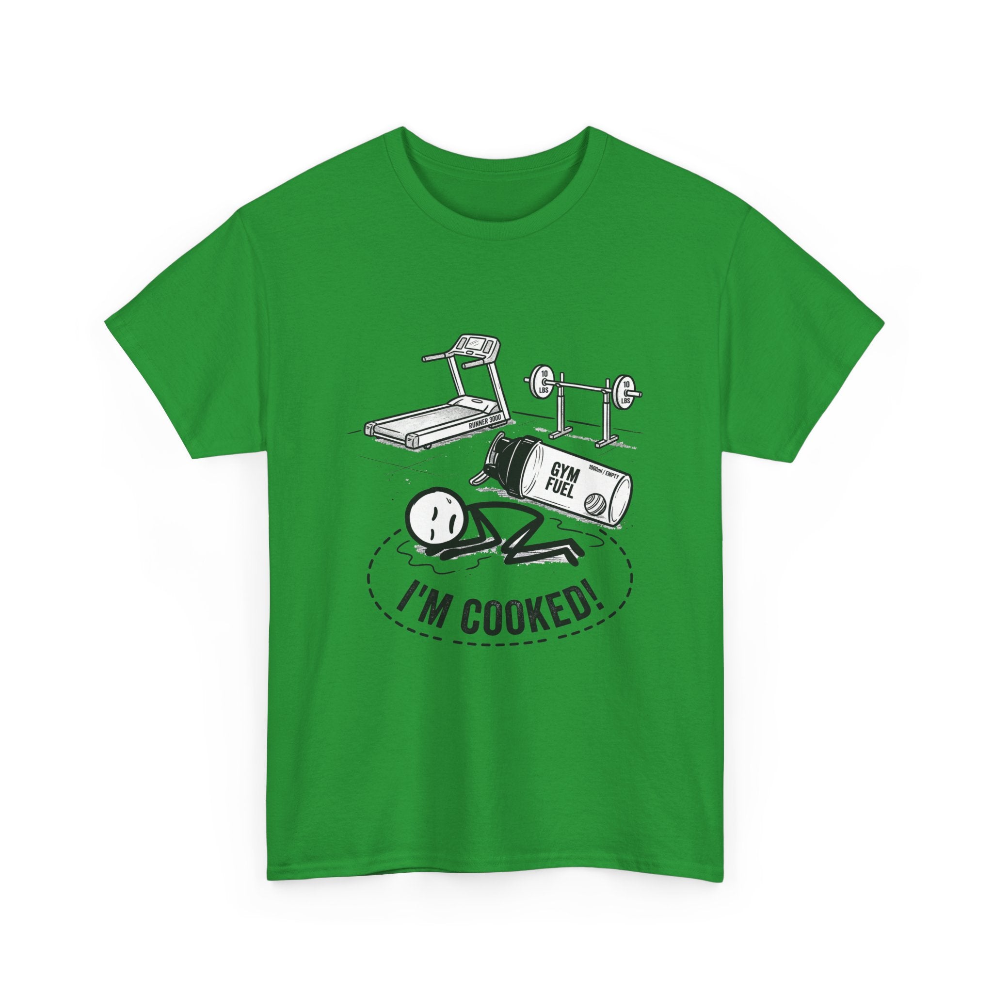 Fitness Humor T‑Shirt — "I'm Cooked!" Workout Exhaustion Tee
