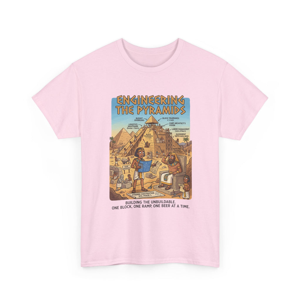 T-Shirt — "Engineering the Pyramids" Vintage Egypt Graphic Tee